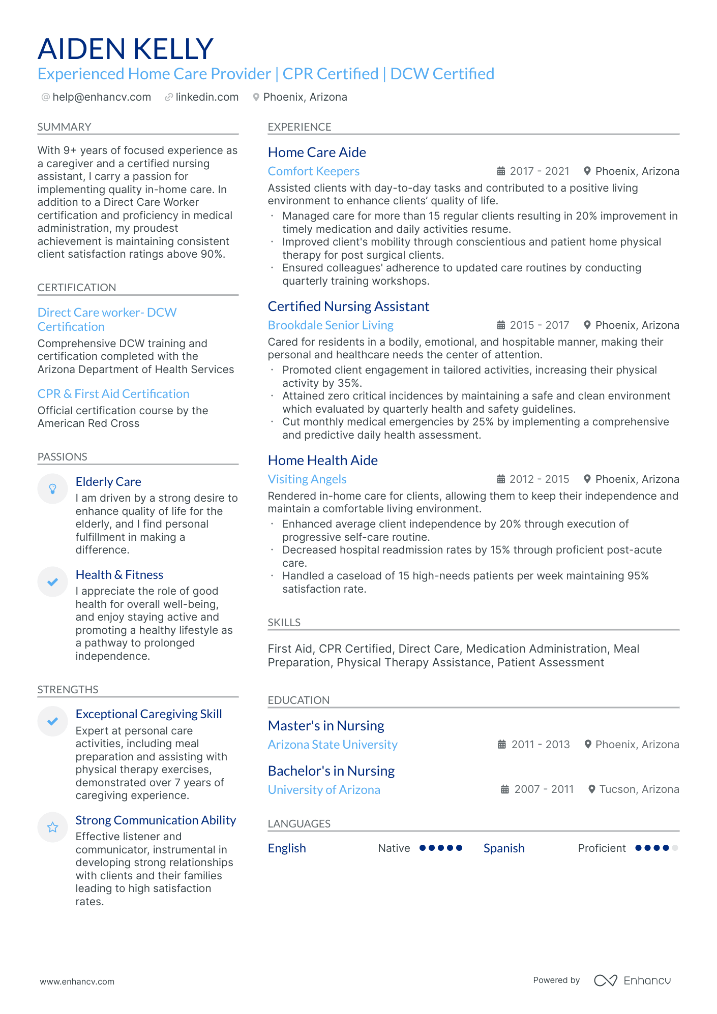 A resume example of a Stylish