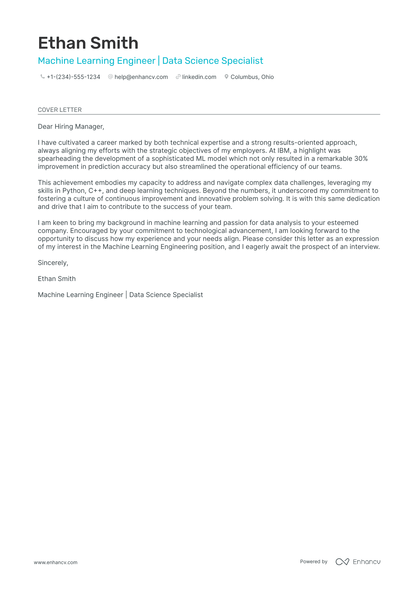 A resume example of a Computer Vision Data Engineer