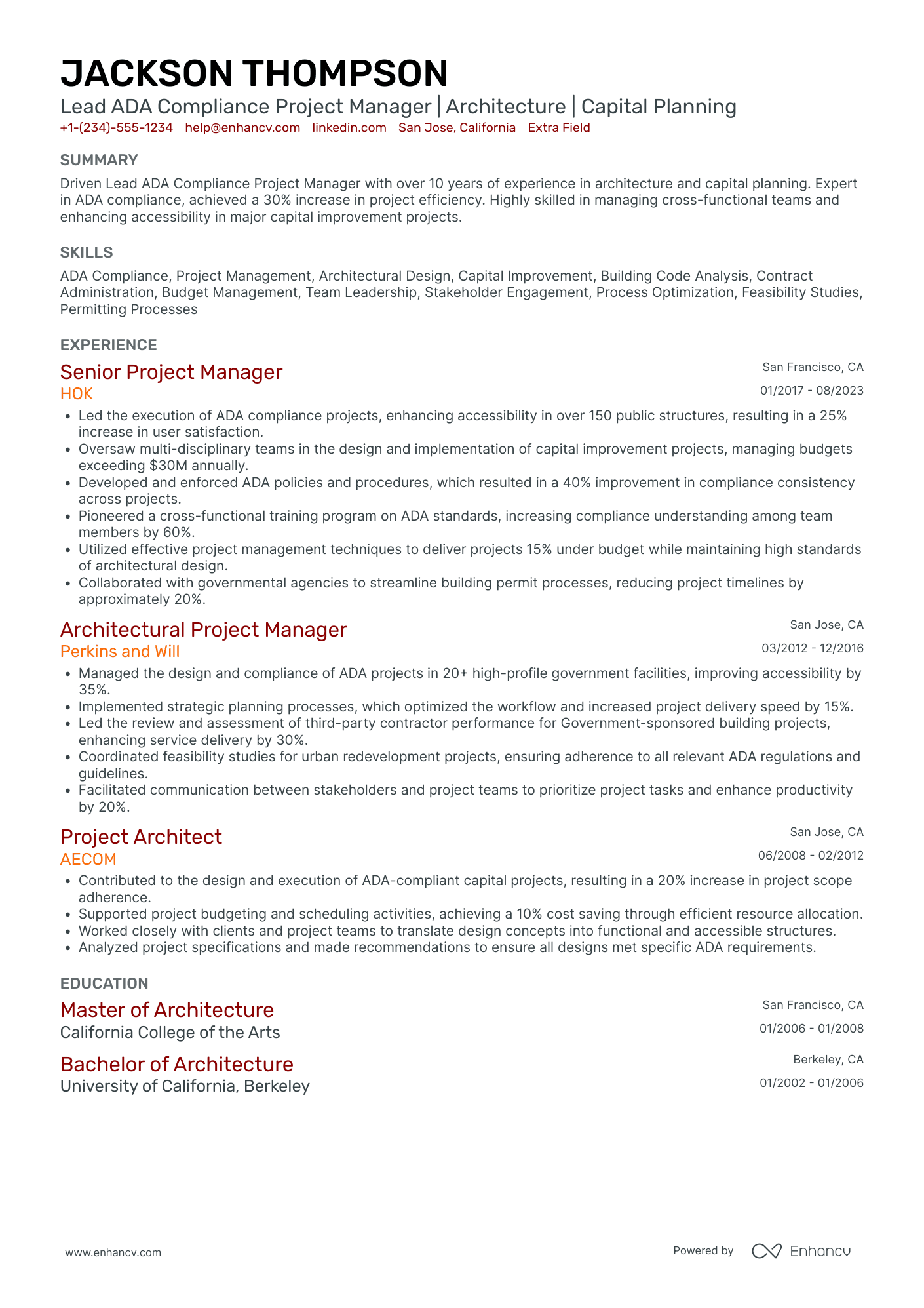 A resume example of a Compliance Reporting Manager