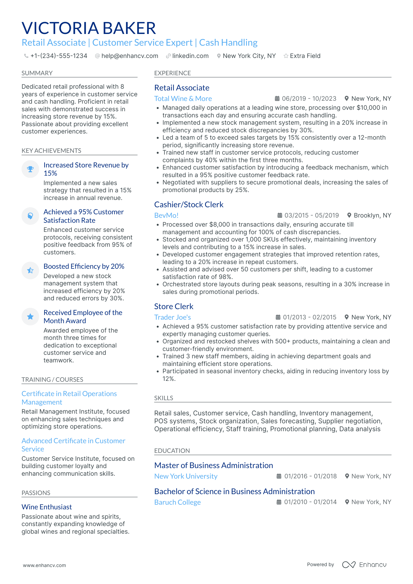 A resume example of a Liquor Store Stocker