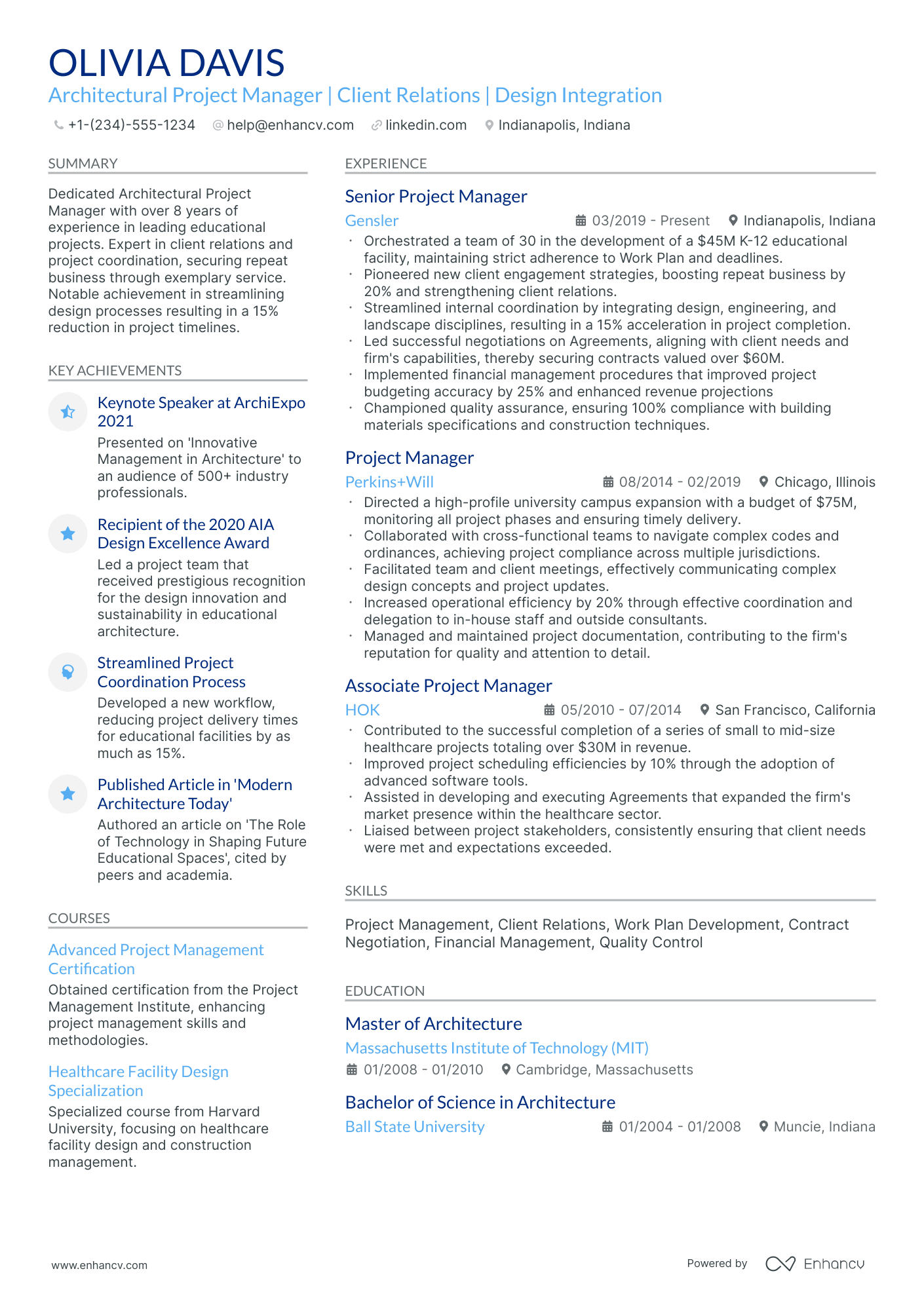 A resume example of a Stylish