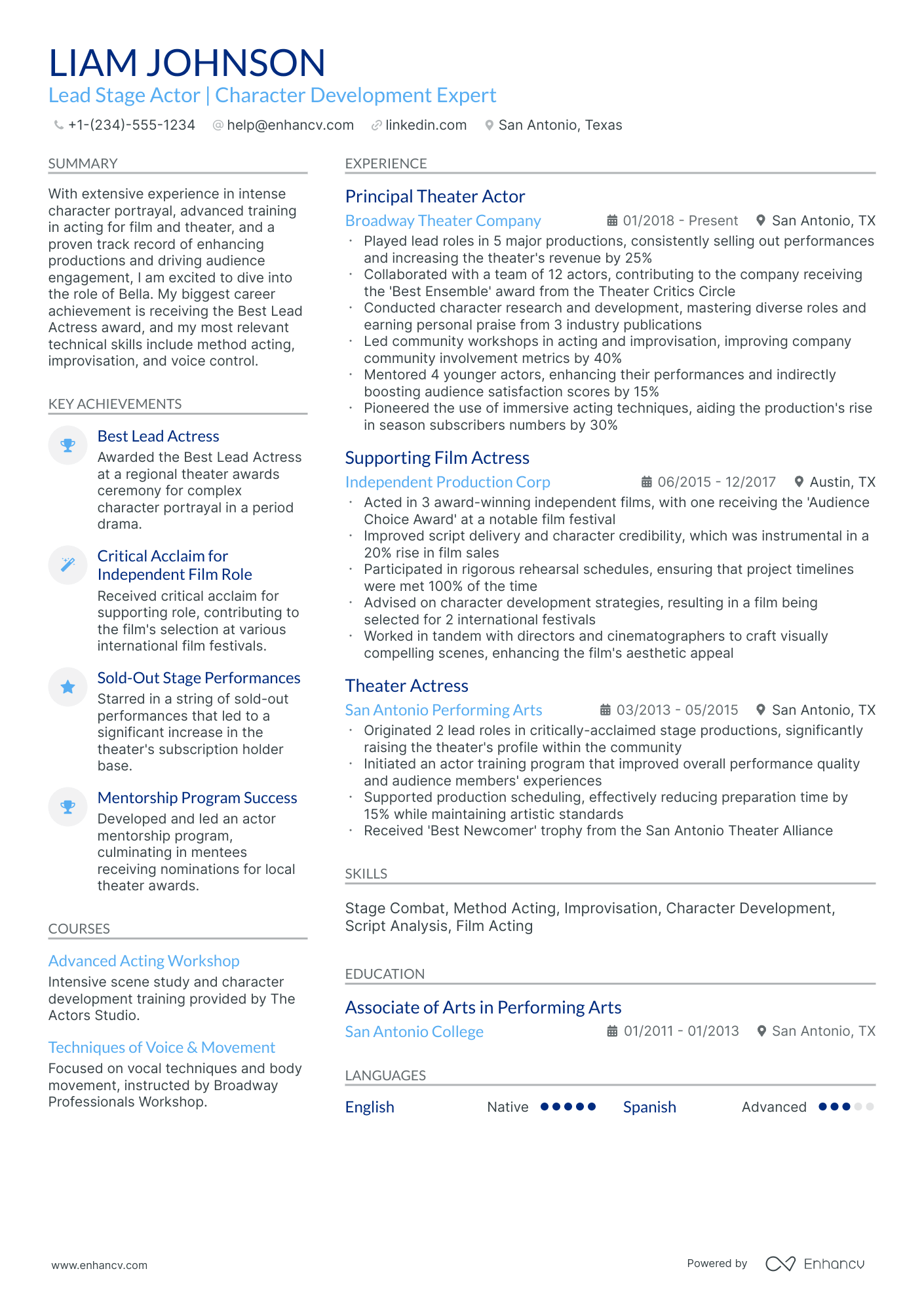 A resume example of a Stylish