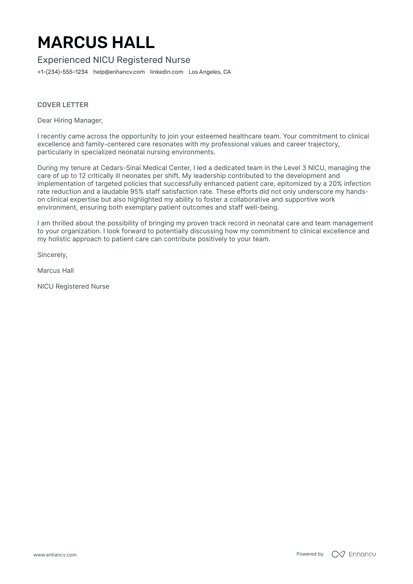 A resume example of a Nicu Nurse