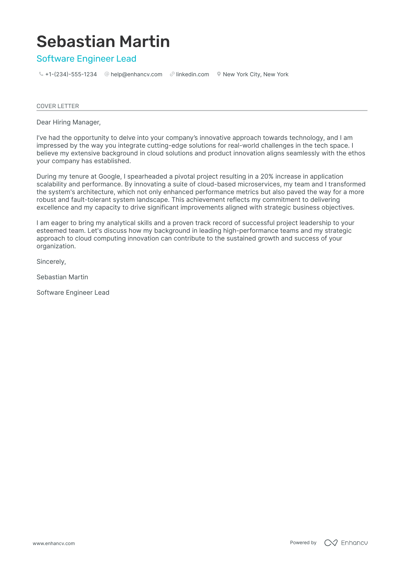 A resume example of a GCP Data Engineer