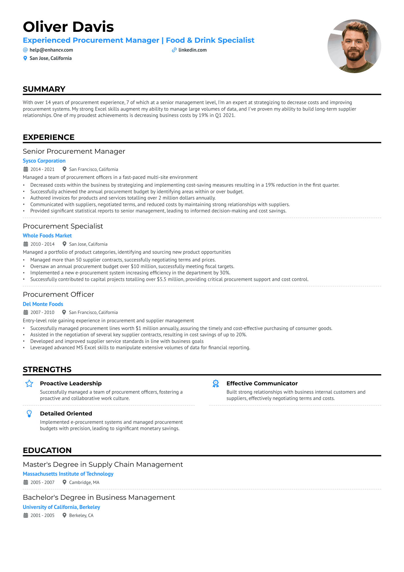 A resume example of a Catering Owner