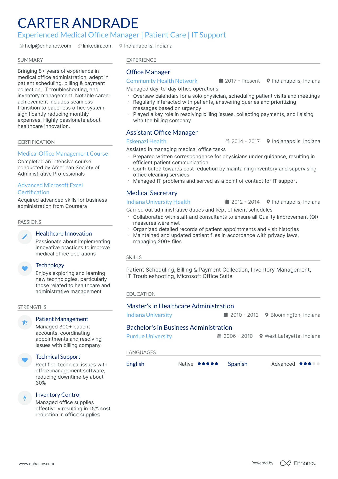 A resume example of a Stylish