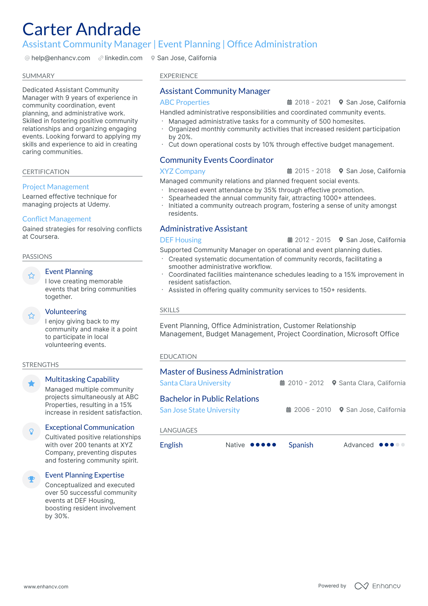A resume example of a Stylish