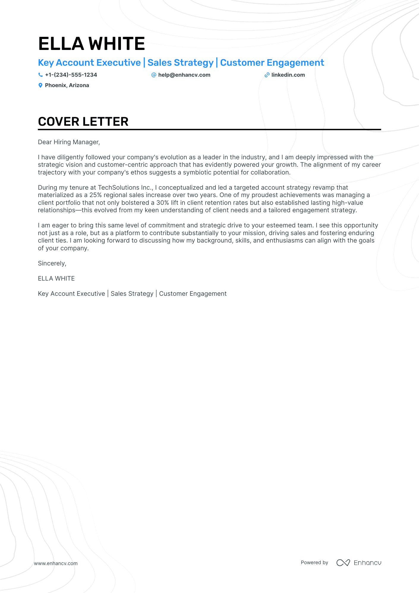 A resume example of a Sales Account Manager