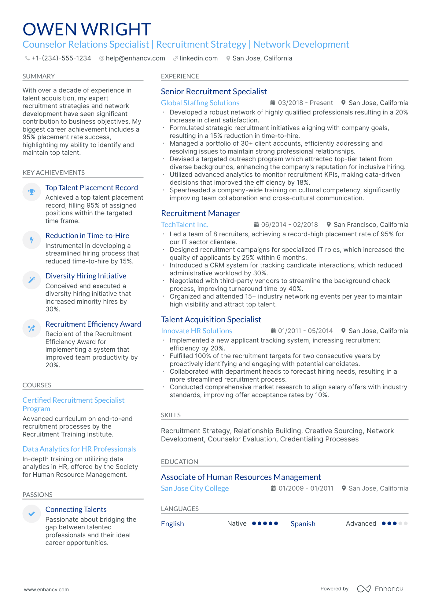 A resume example of a Stylish
