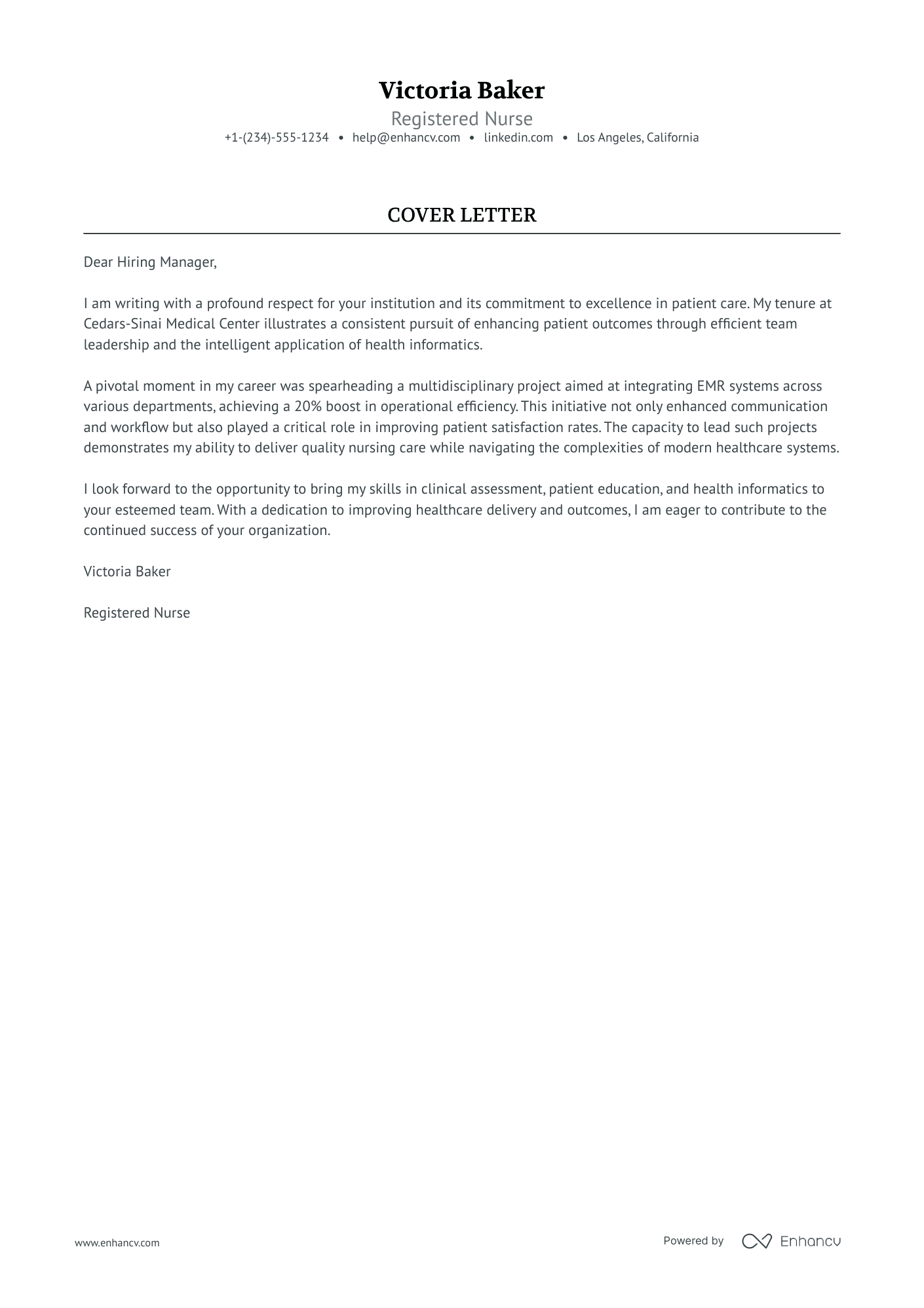 A resume example of a Practice Nurse