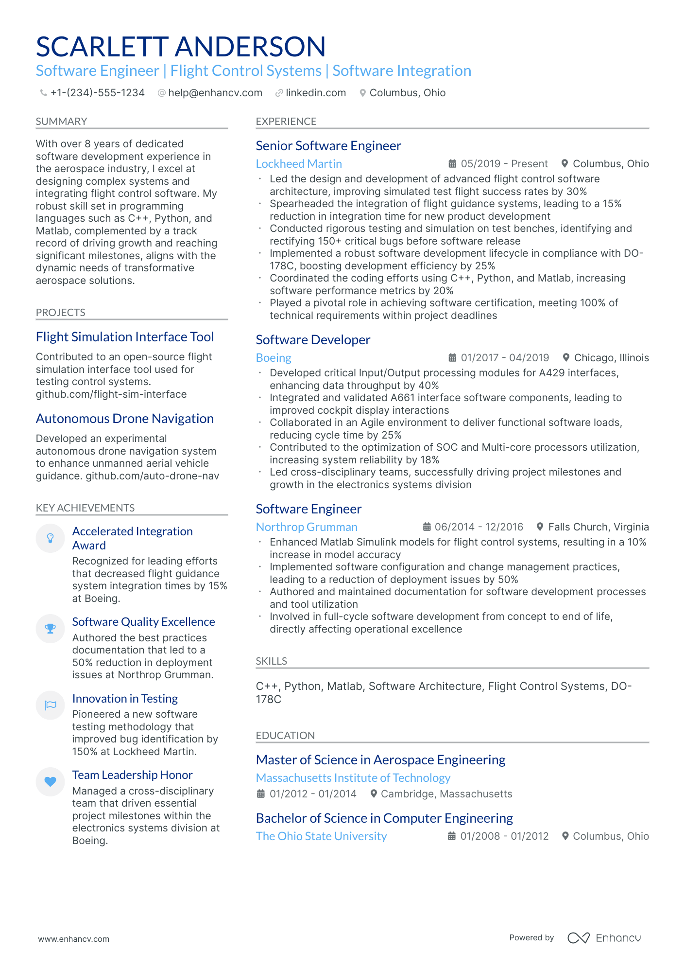 A resume example of a Stylish