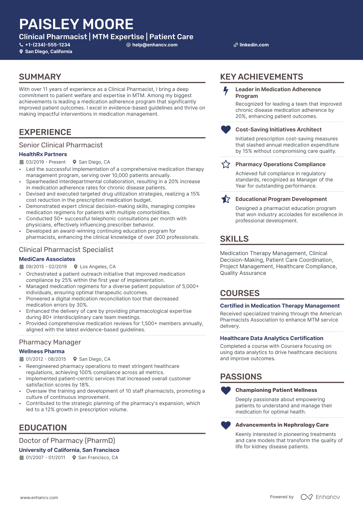 A resume example of a Creative