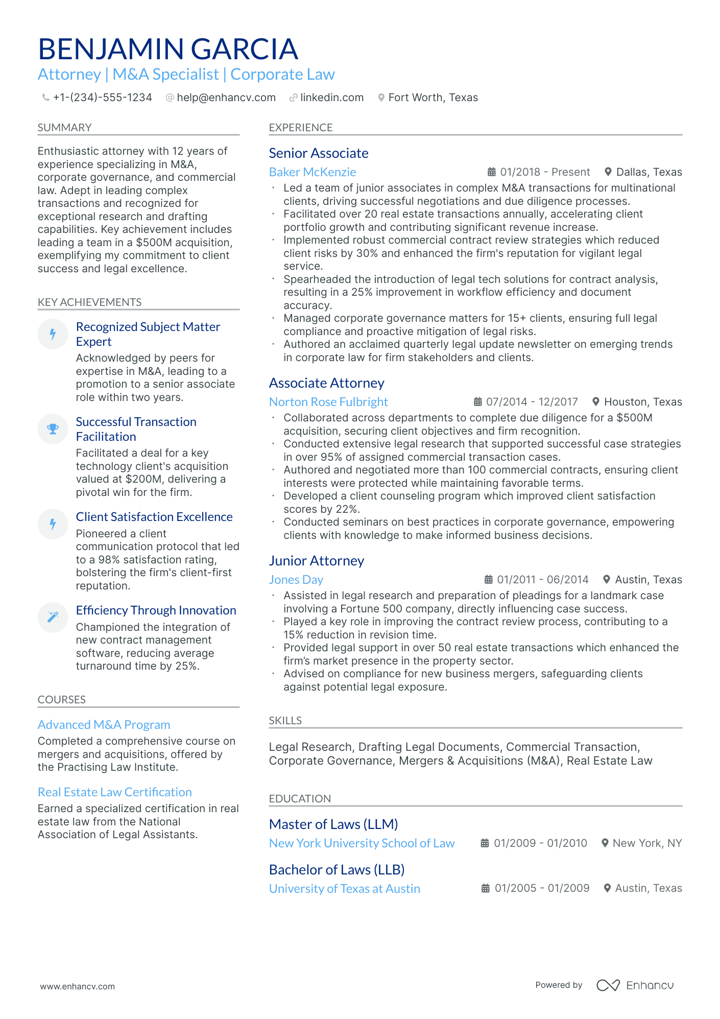 A resume example of a Stylish