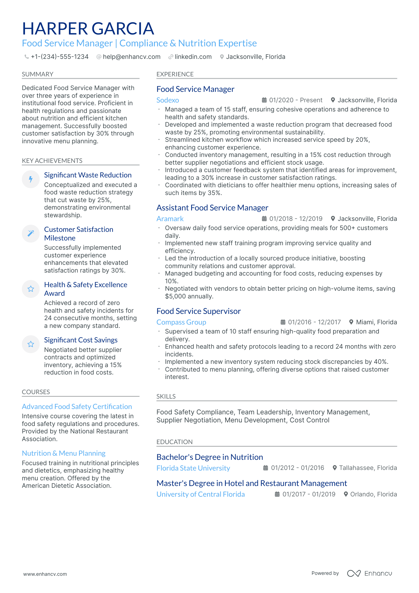 A resume example of a Stylish