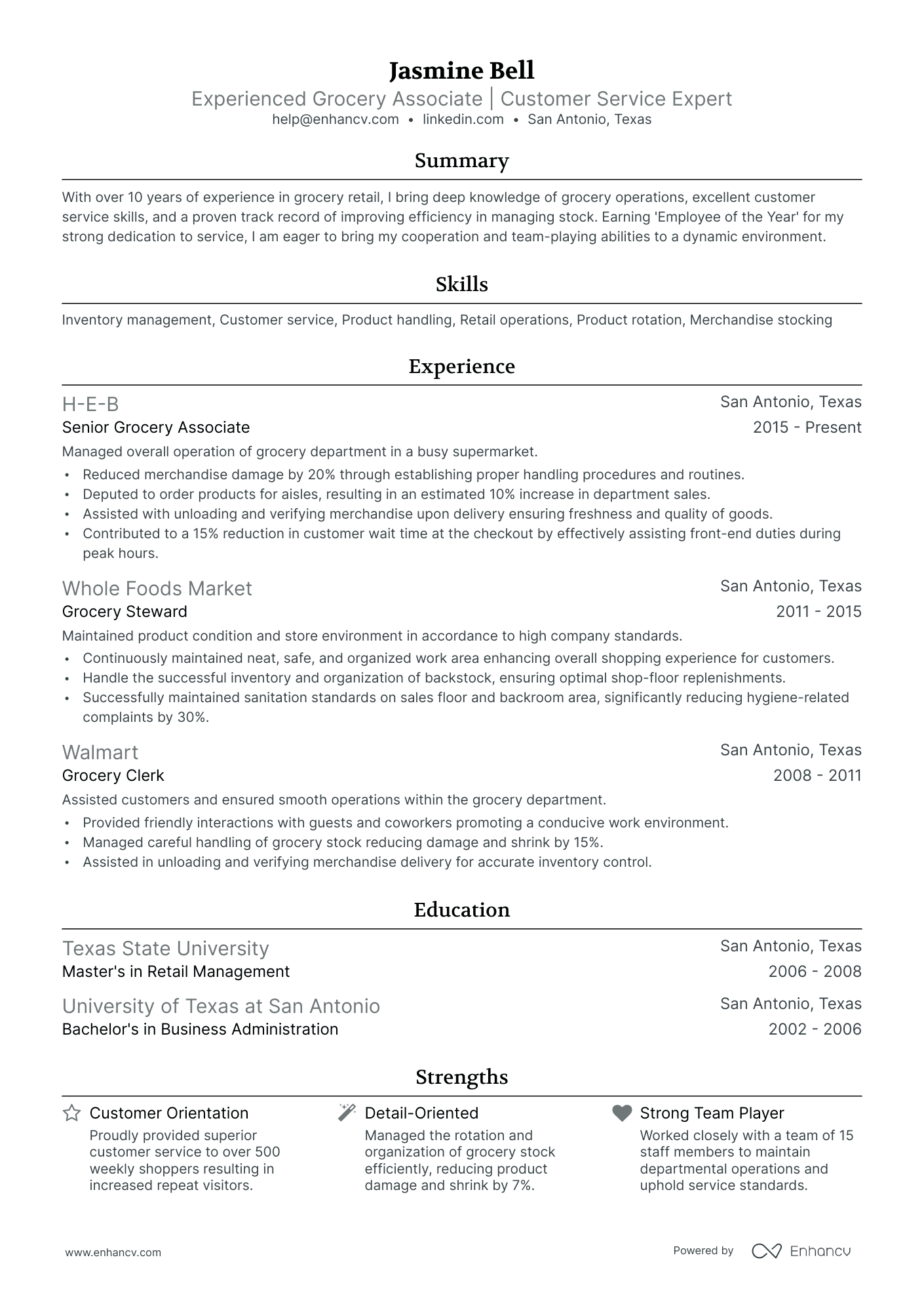 A resume example of a Ivy League