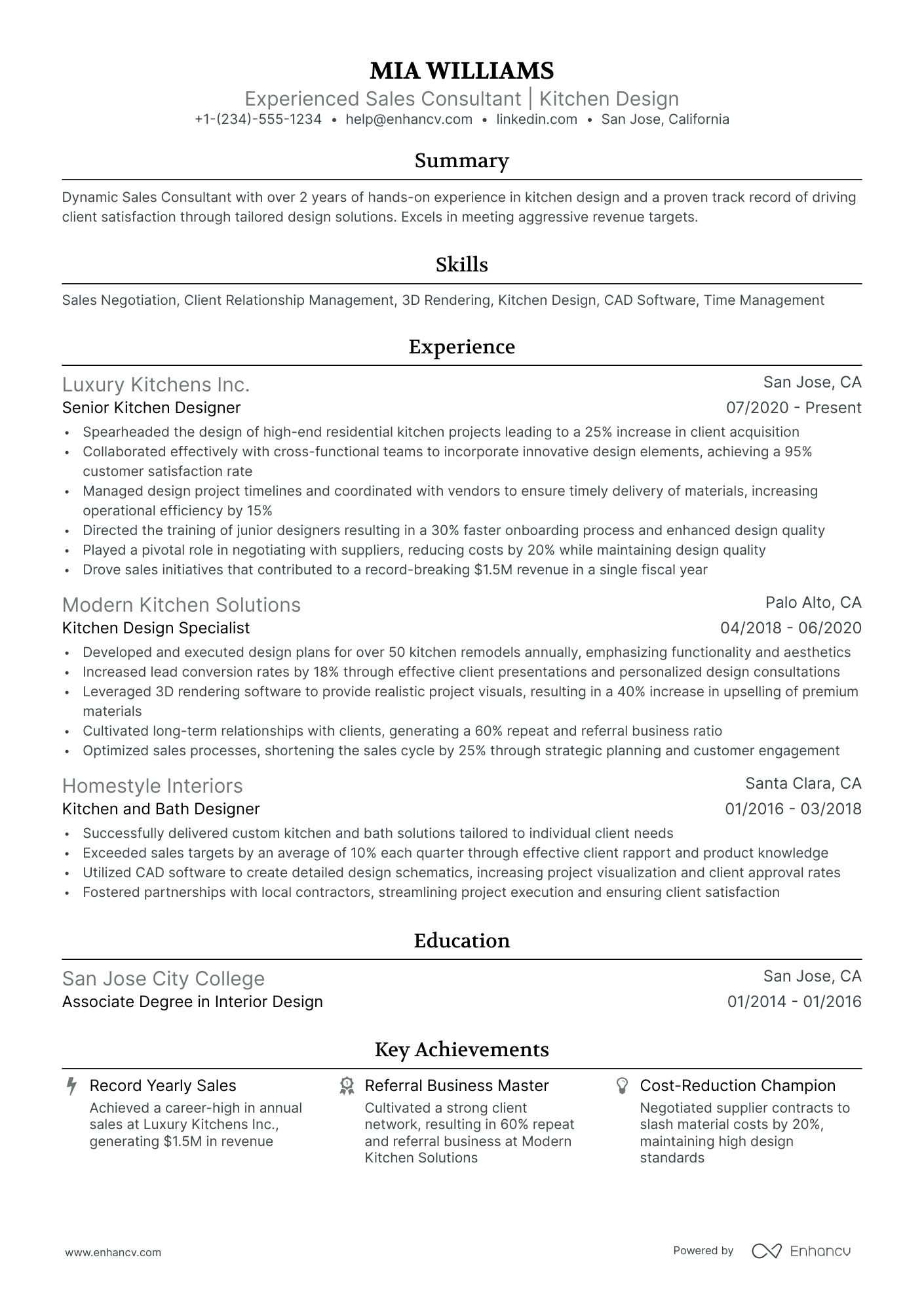 A resume example of a Ivy League