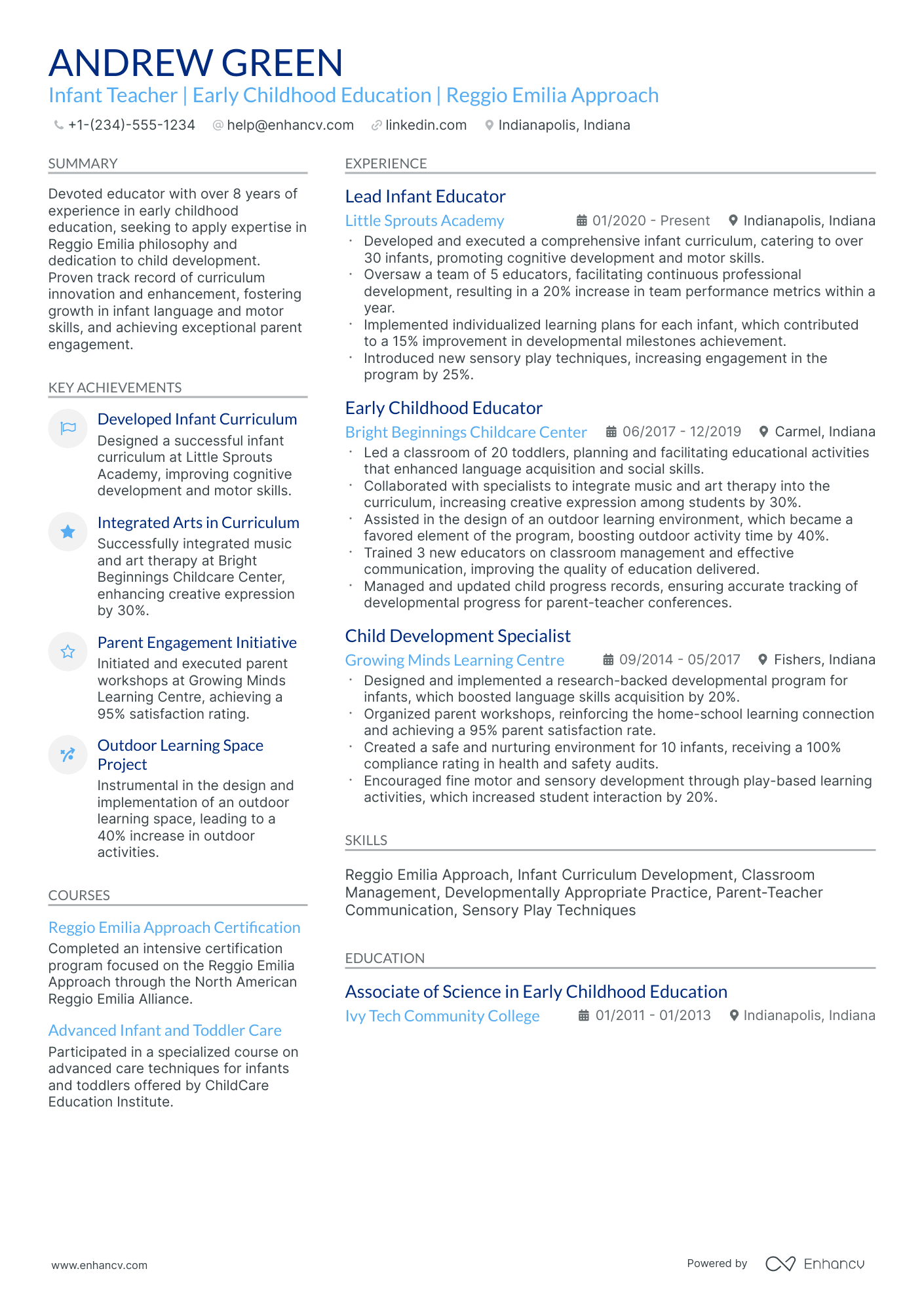 A resume example of a Stylish