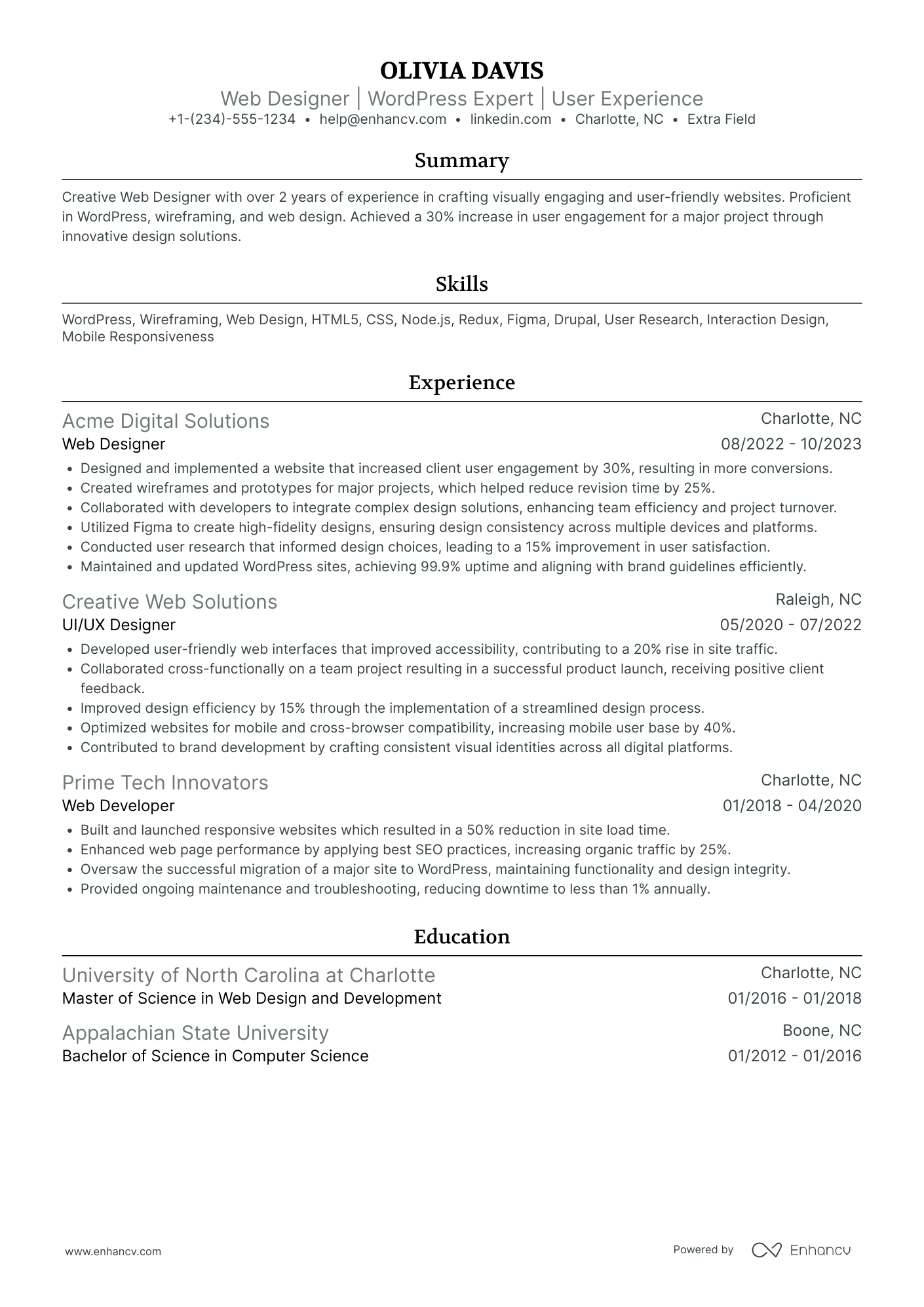 A resume example of a Freelance Mobile App Developer