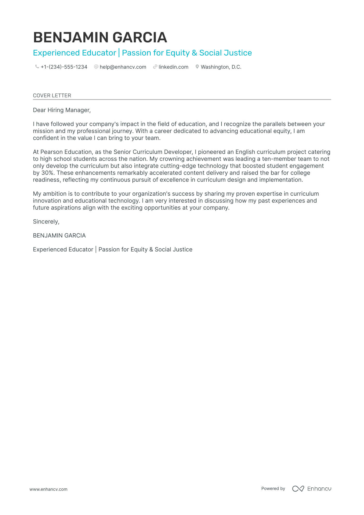 A resume example of a Retired Teacher