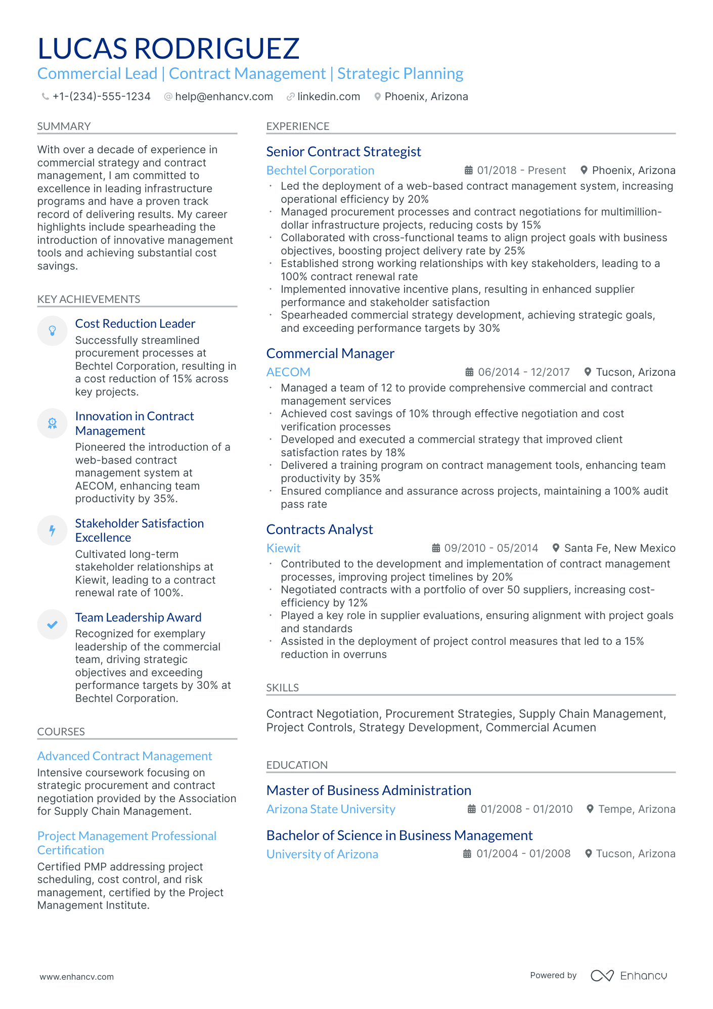 A resume example of a Stylish
