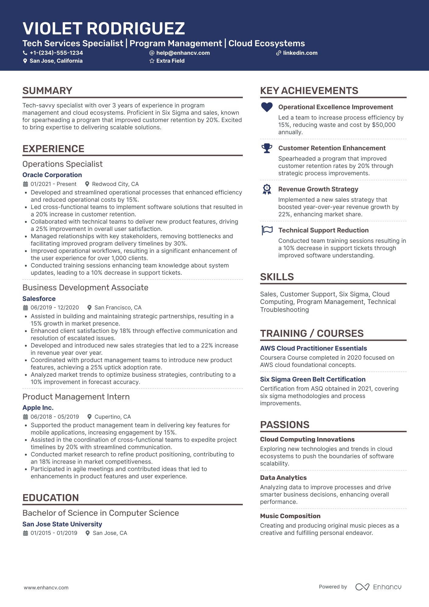 A resume example of a Junior Amazon Marketplace Specialist