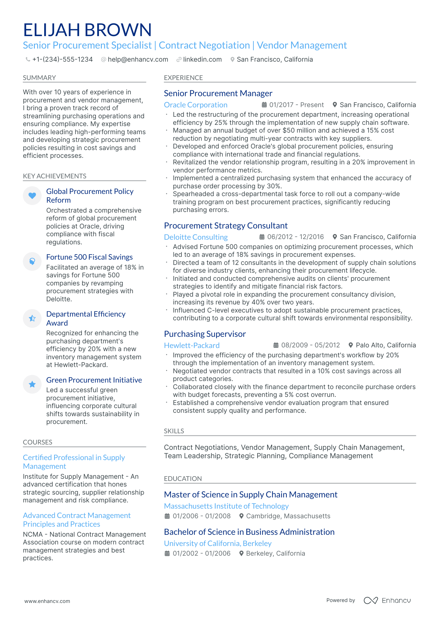 A resume example of a Stylish