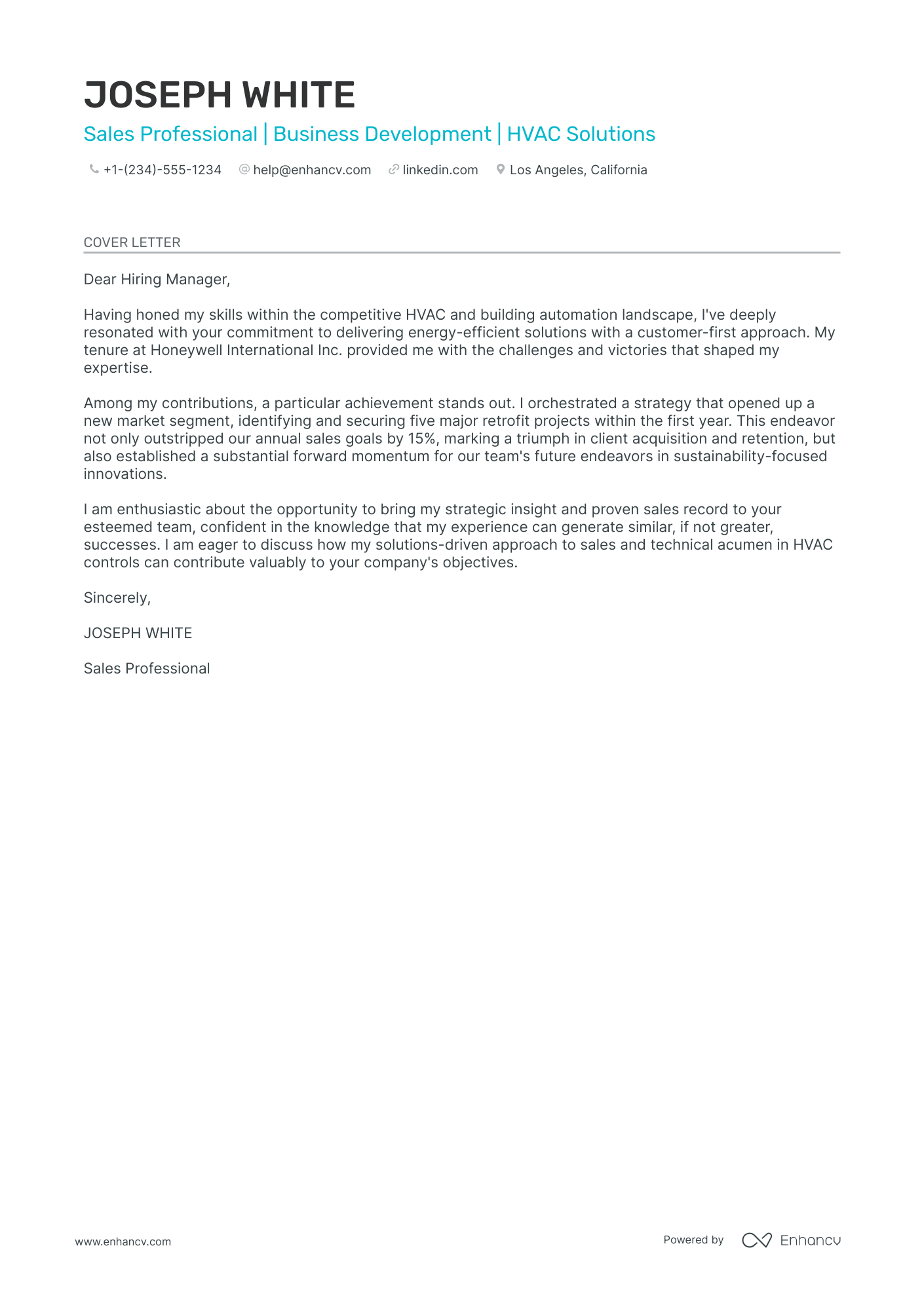 Construction Sales Resume Example