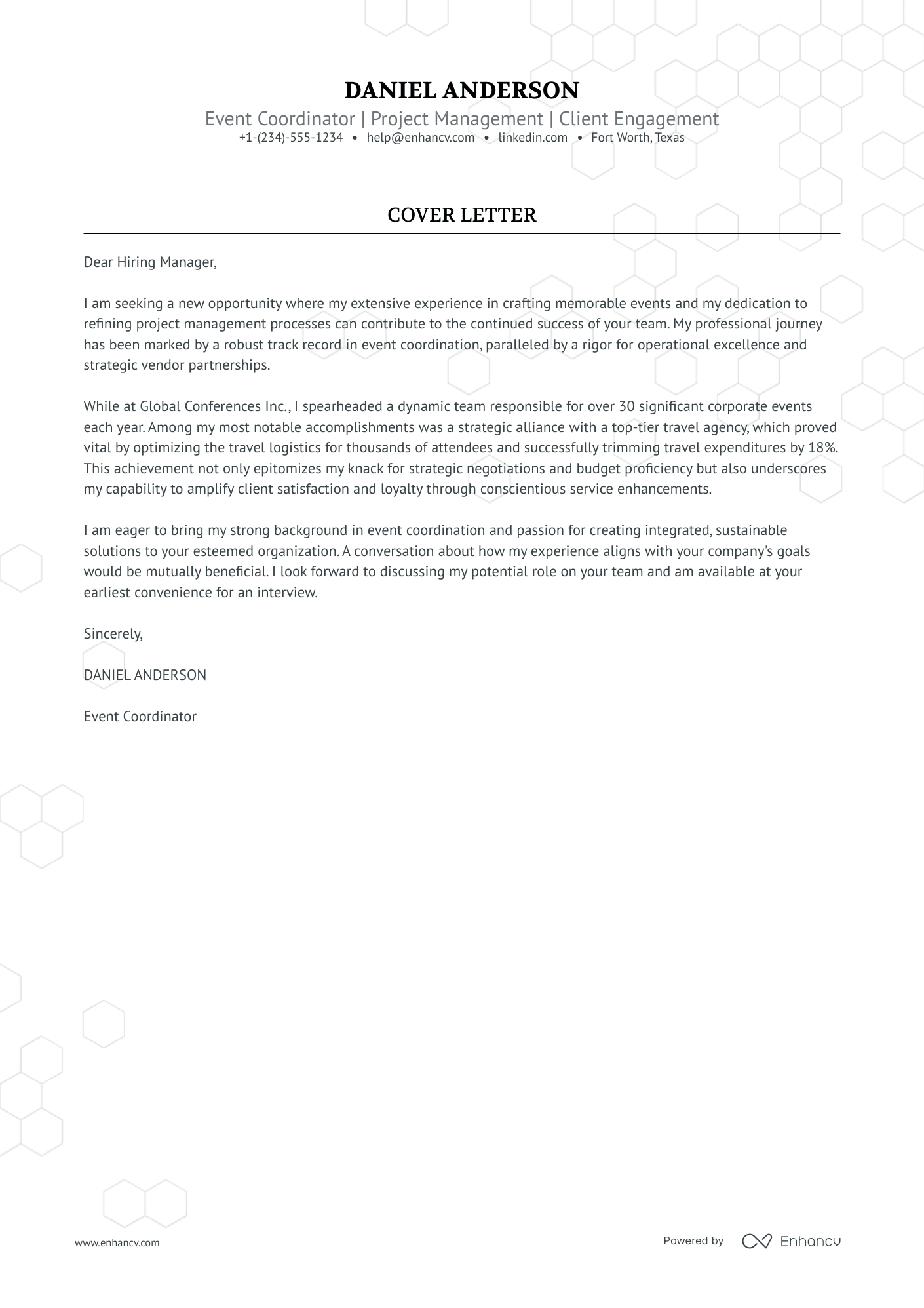 Event Coordinator Resume Example