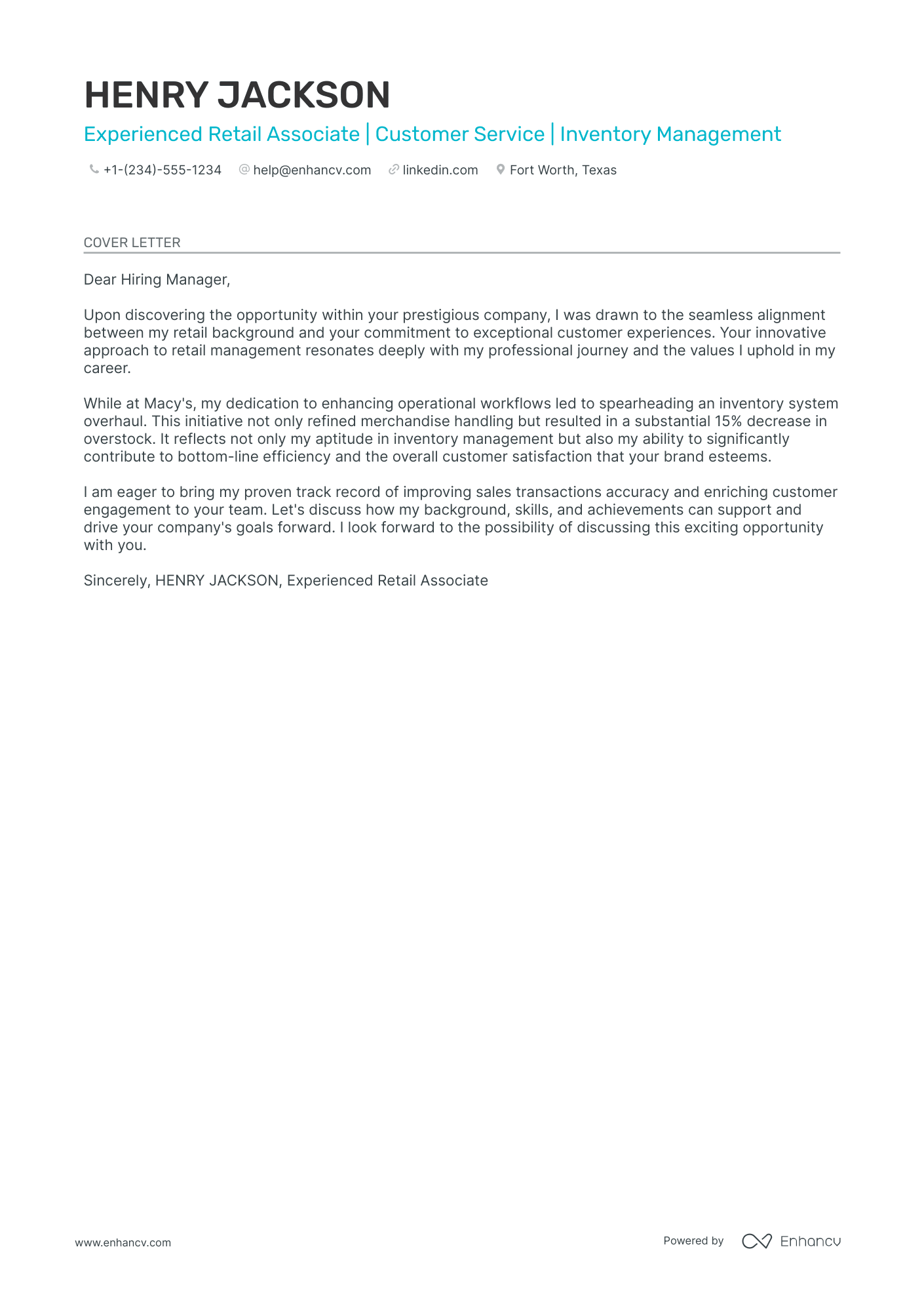 Sales Cashier Resume Example