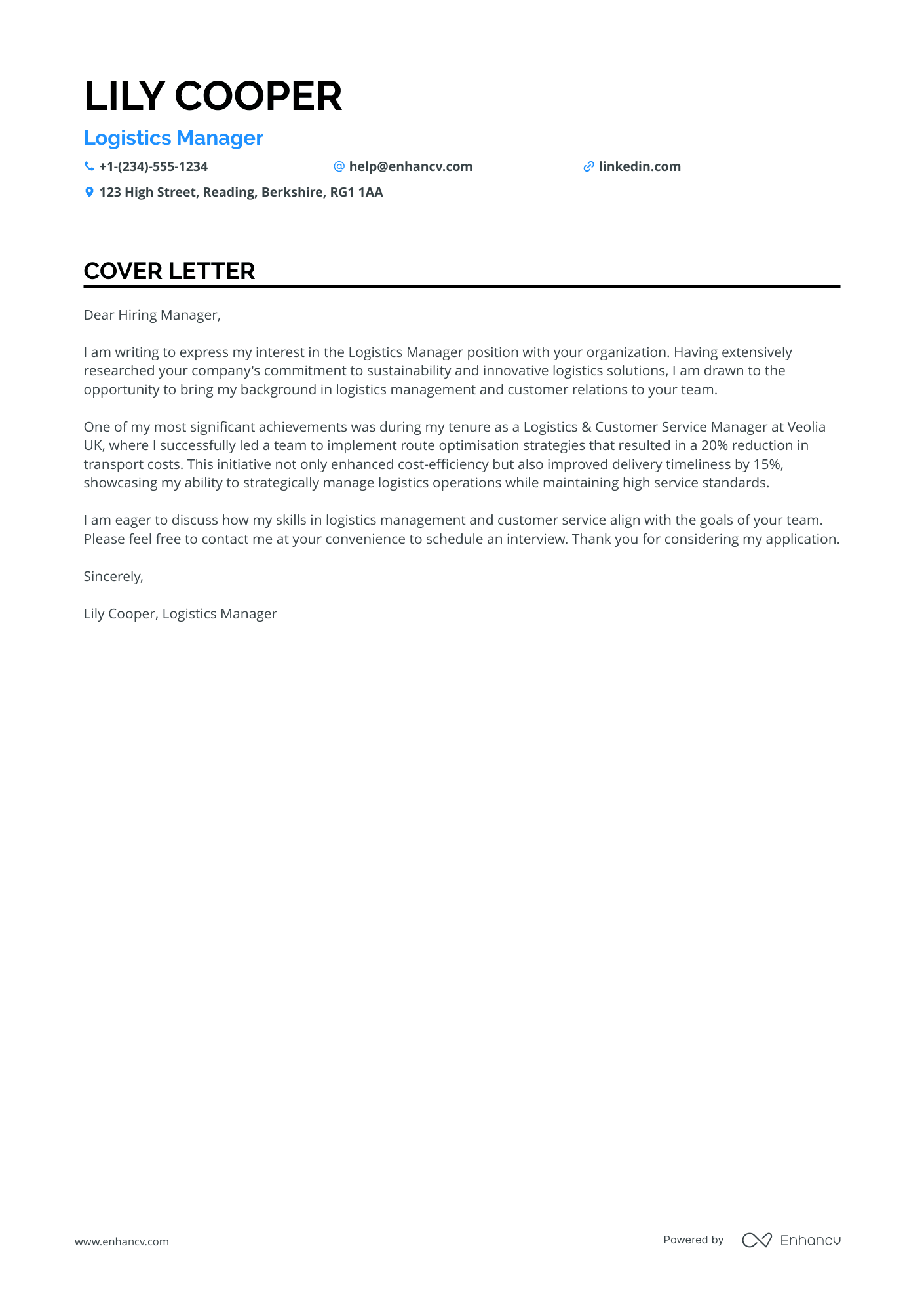 Relationship Manager in Logistics