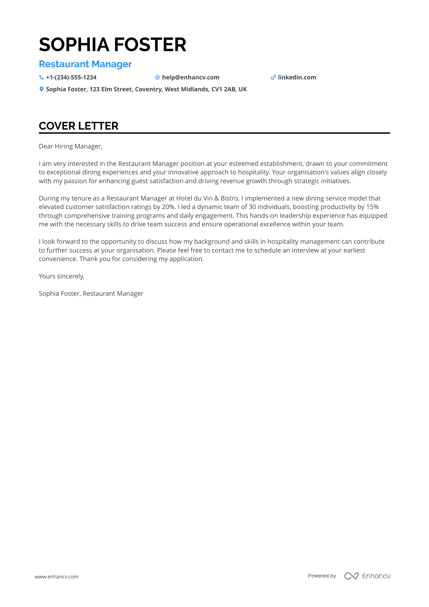 Restaurant Manager