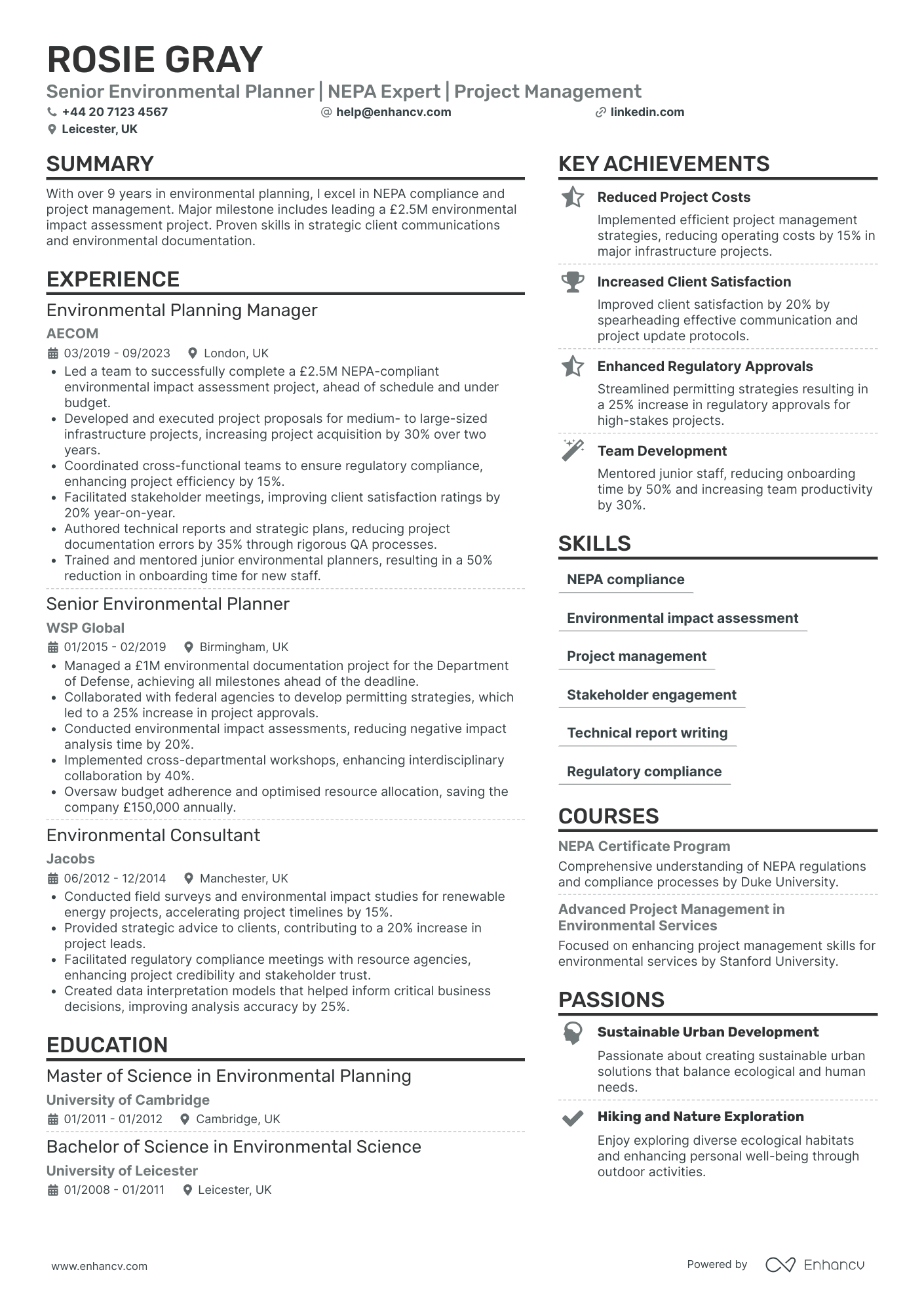 Lead Environmental Consultant
