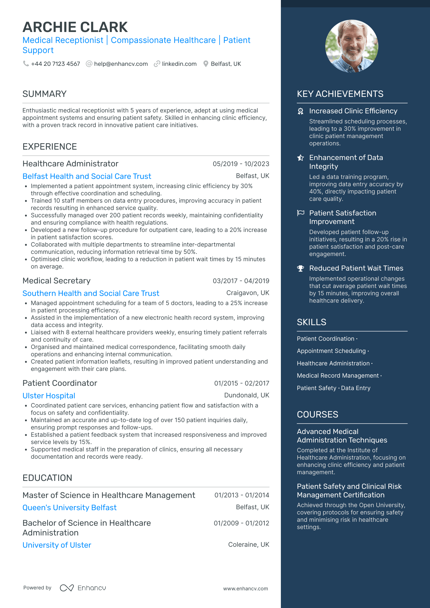 Medical Receptionist in Cardiology Clinic
