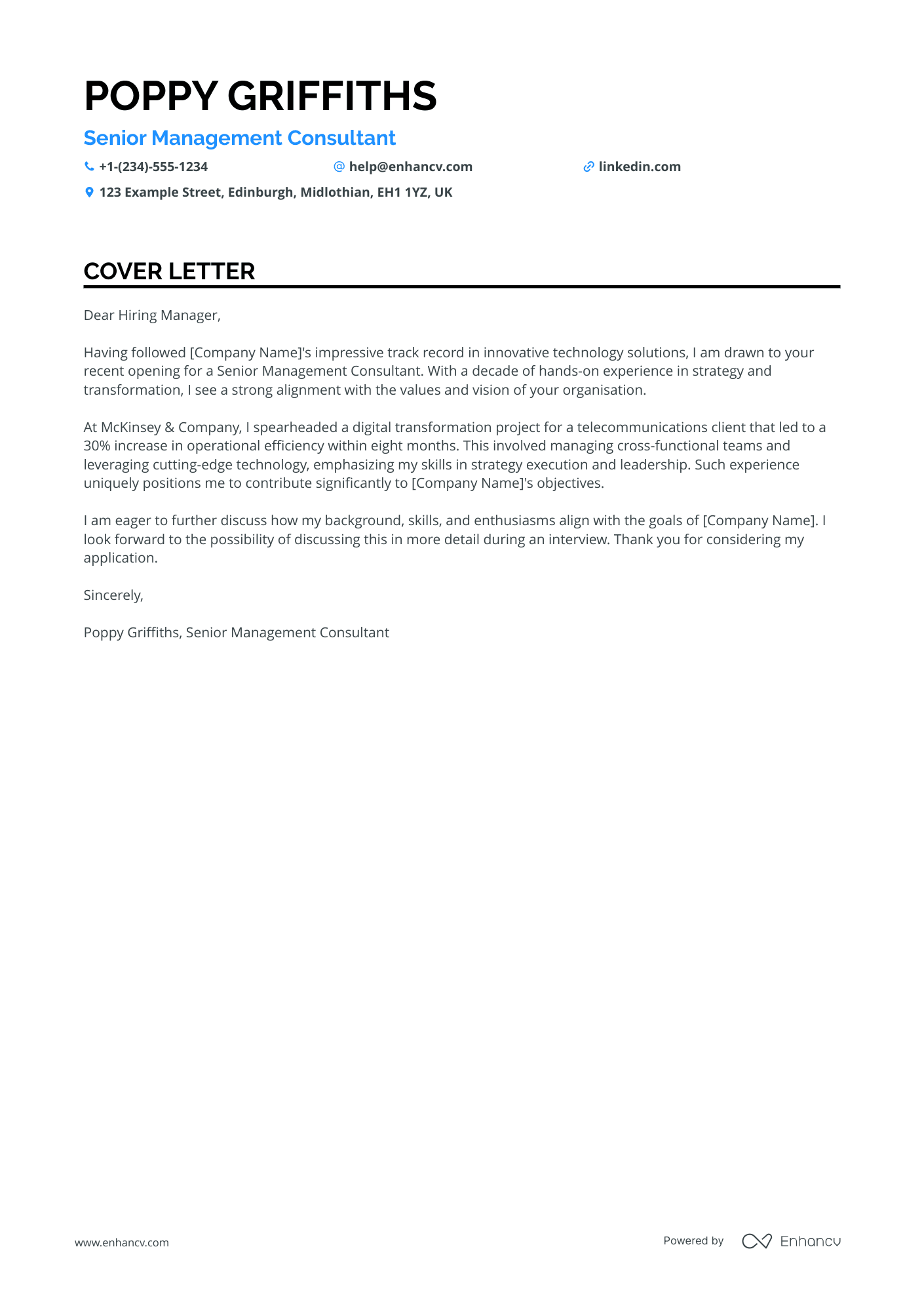 Senior Management Consultant