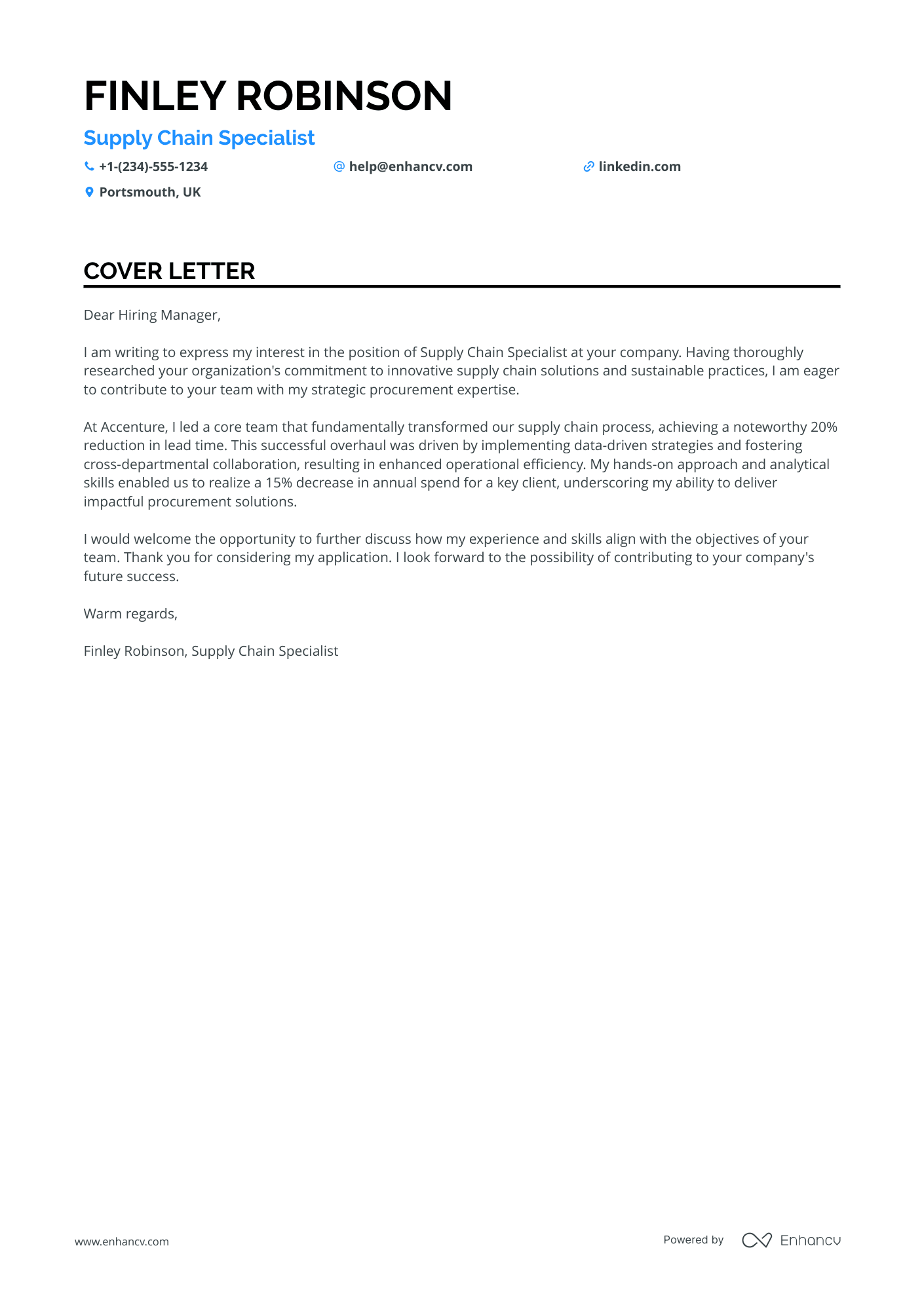 Supply Chain Management Consultant