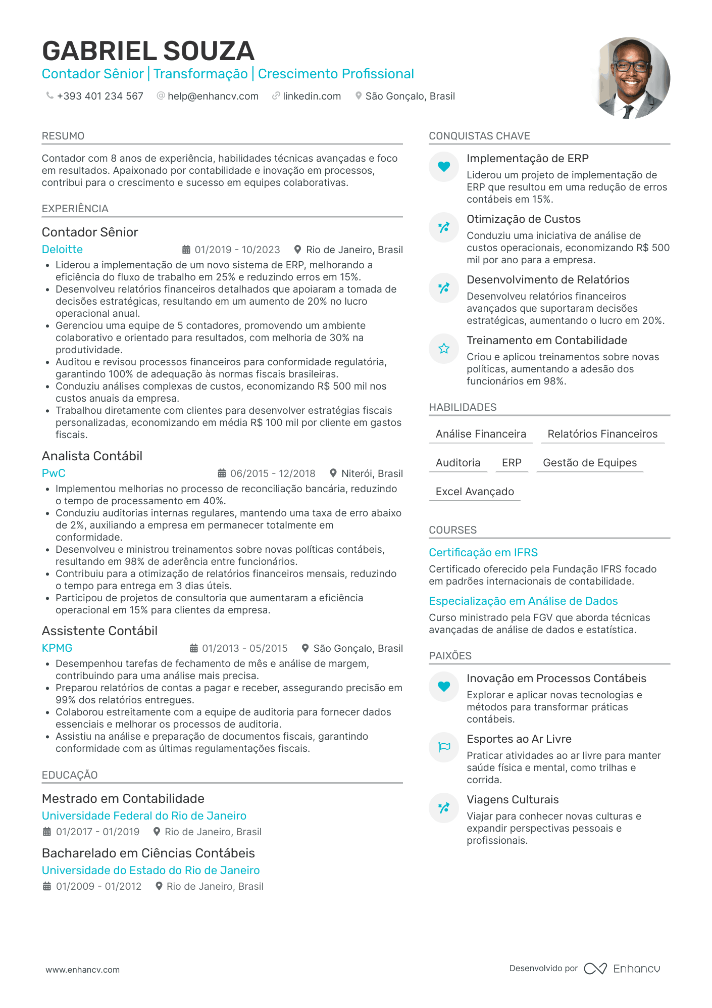 Currículo de Contador Consultor