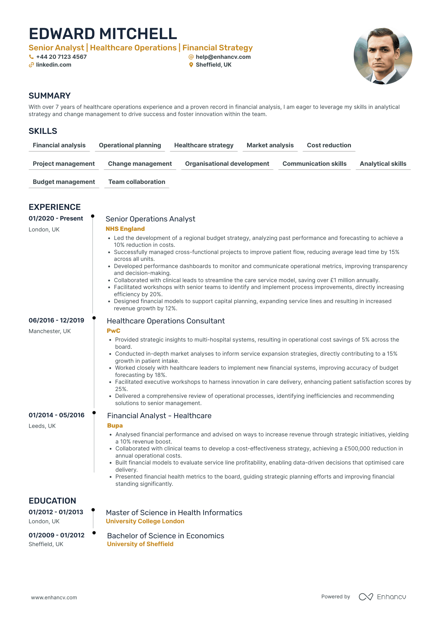 Senior Business Analyst in Healthcare