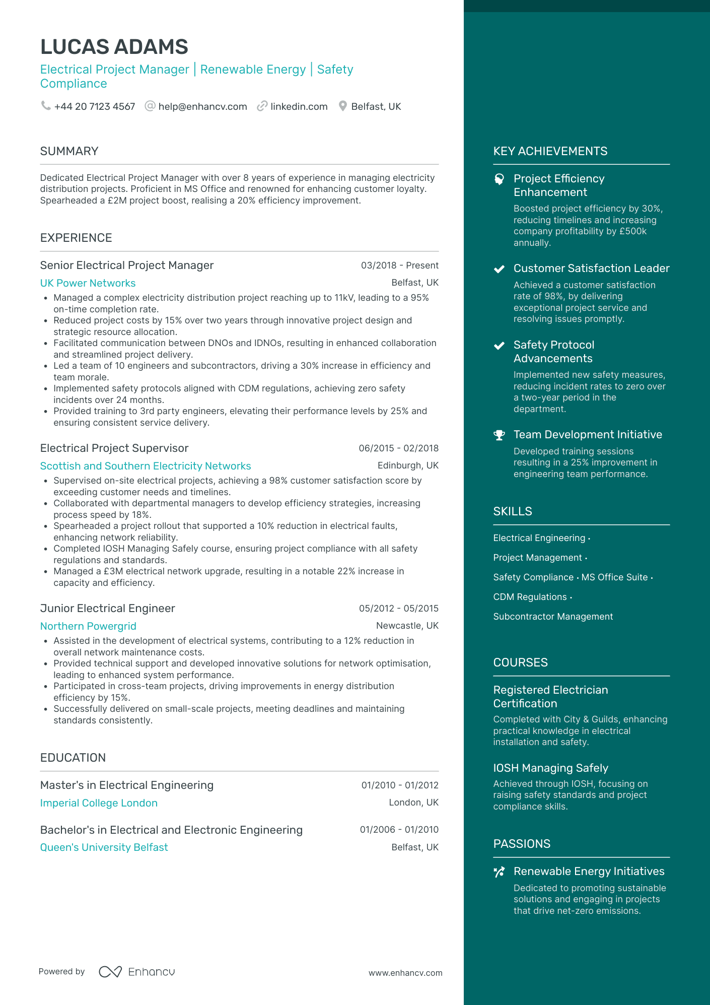 Electrical Engineering Project Manager
