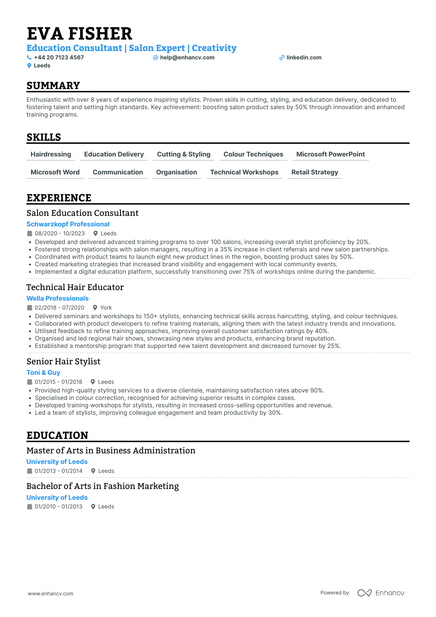 Hairdresser Product Consultant