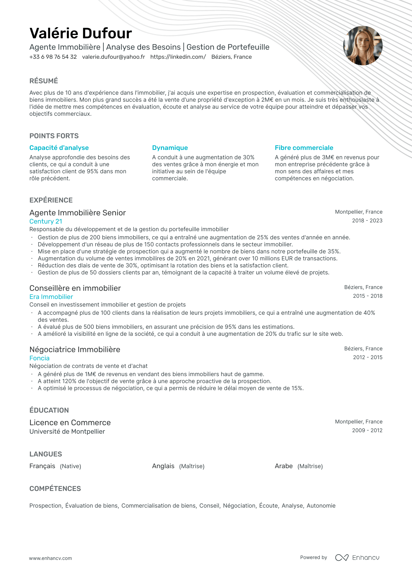 Classique Modèle de CV