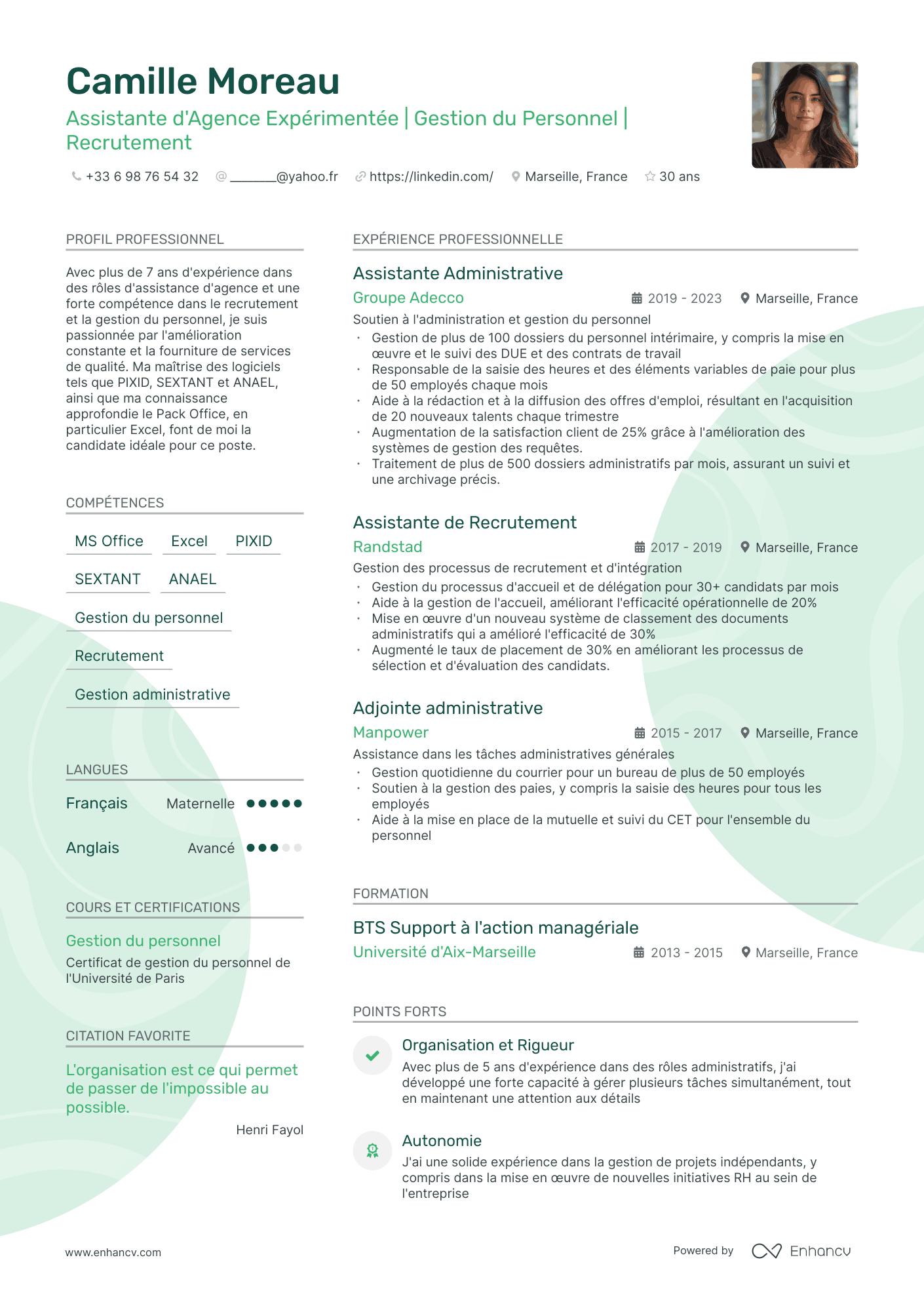 Stylé Modèle de CV