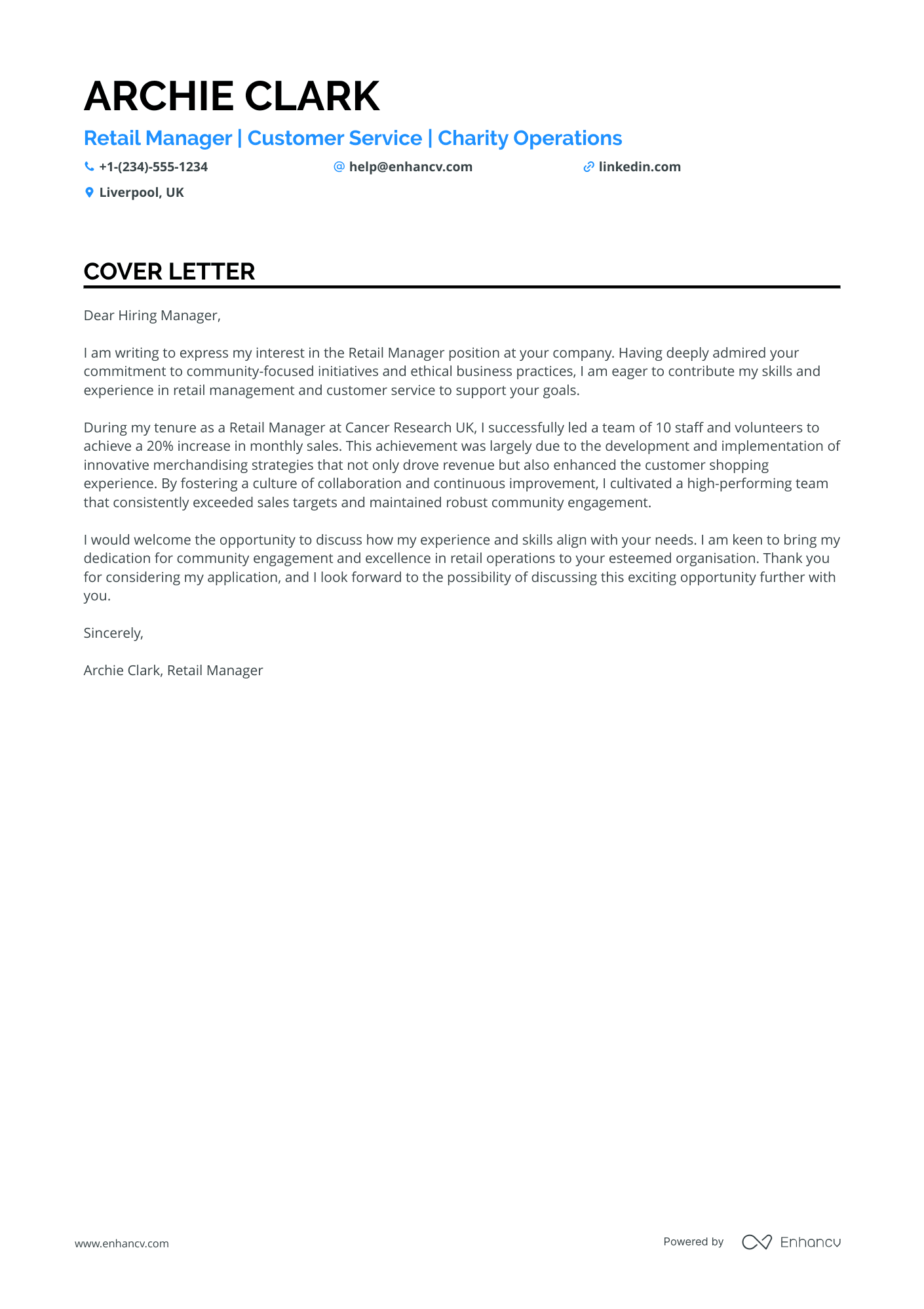 Retail Assistant Manager in Food and Beverage