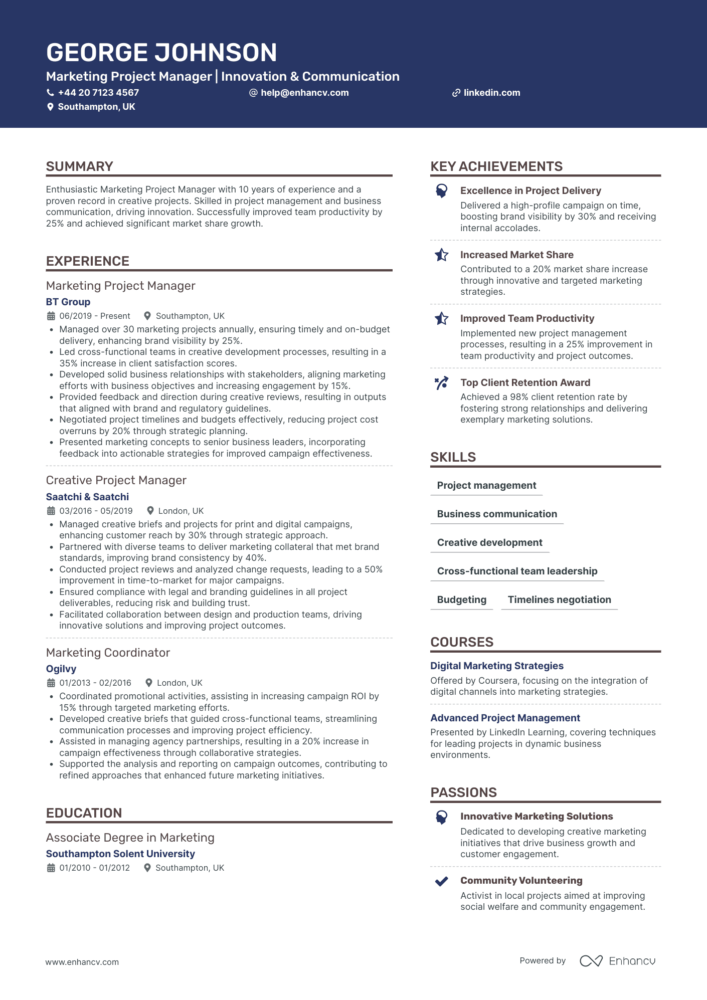 Creative Marketing Specialist in Telecommunications