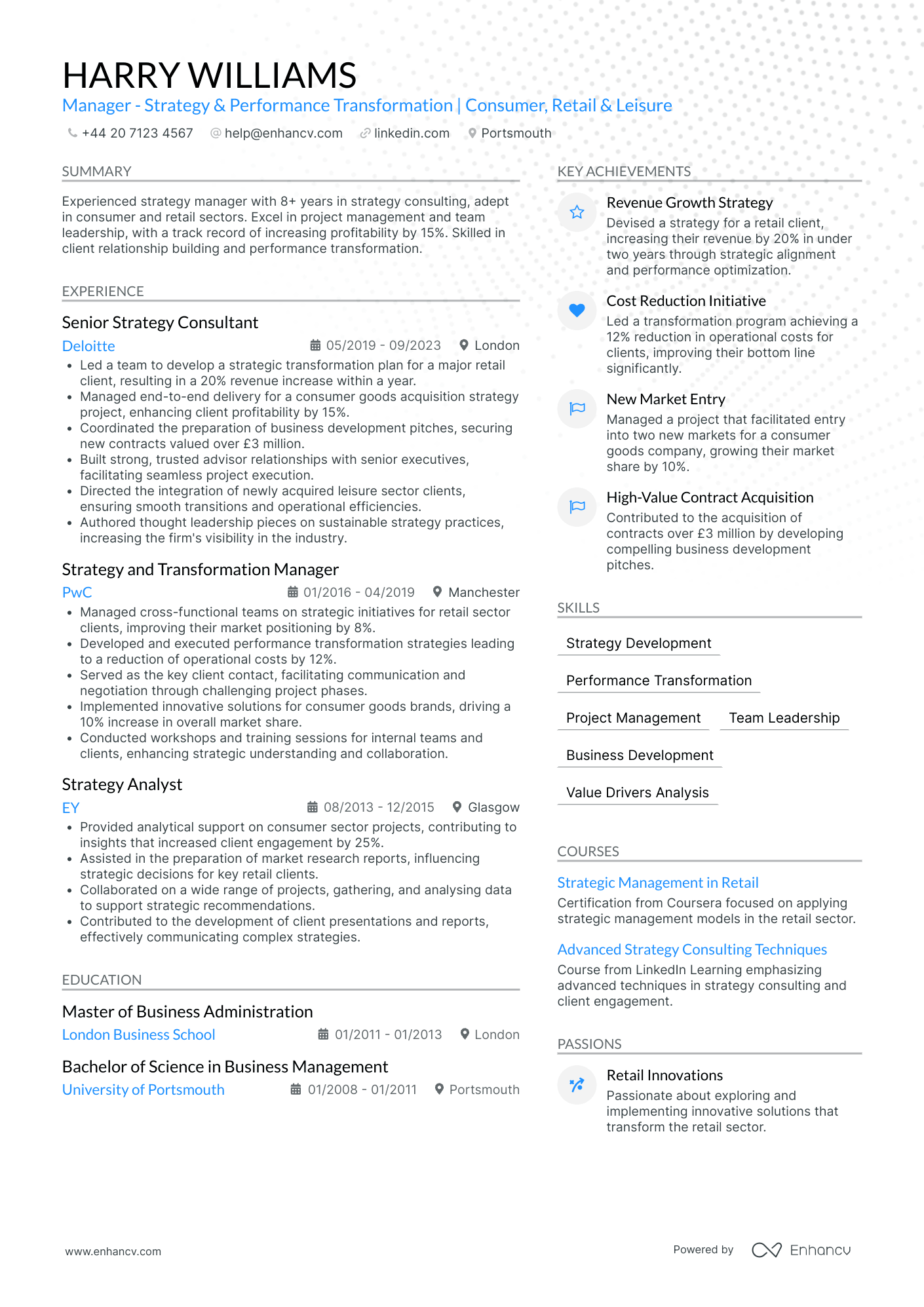Strategy Consultant in Retail