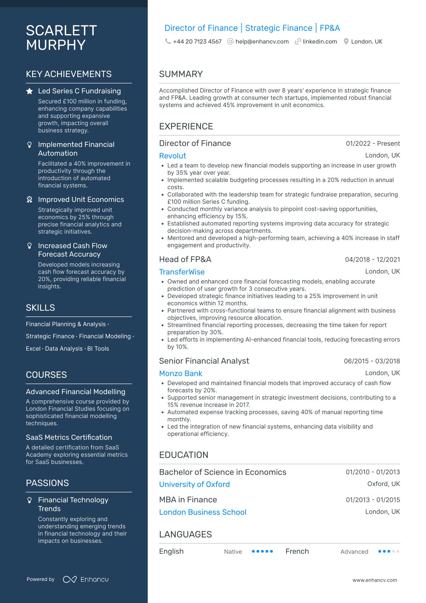 HR Director for Finance
