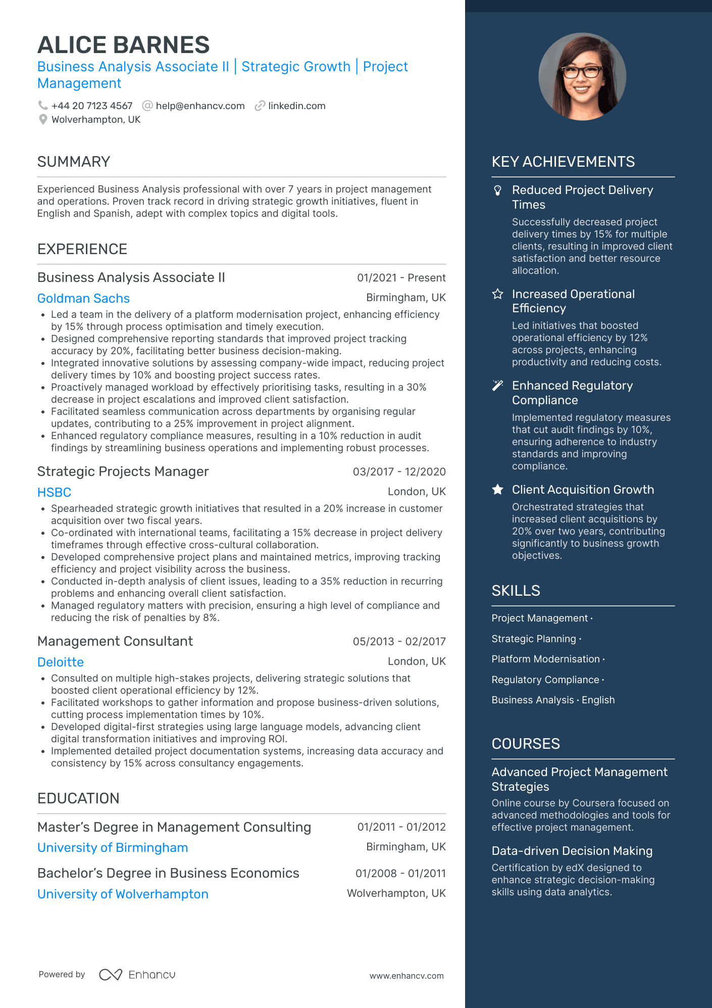 Senior Business Analyst in Banking