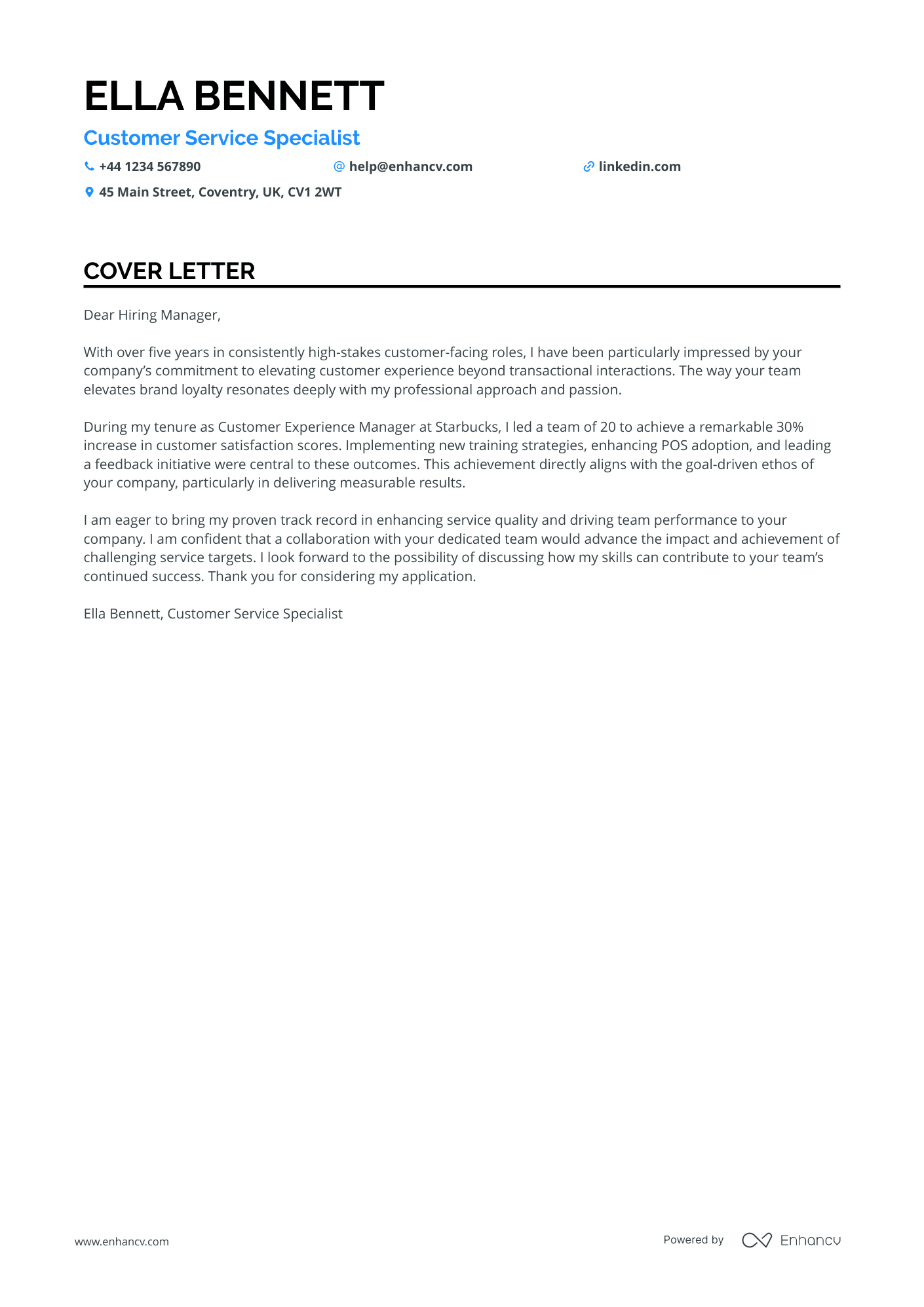 McDonalds Cover letter