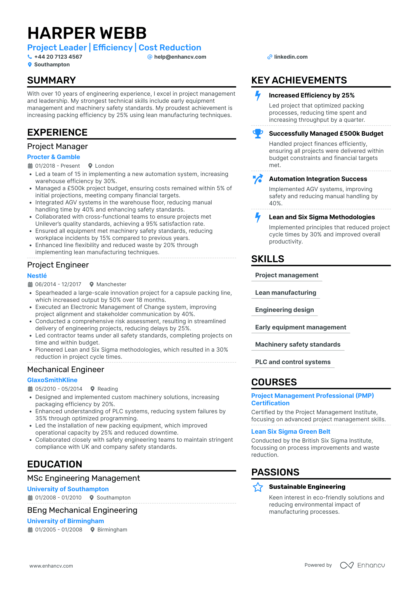Warehouse Worker in Construction Resume Example
