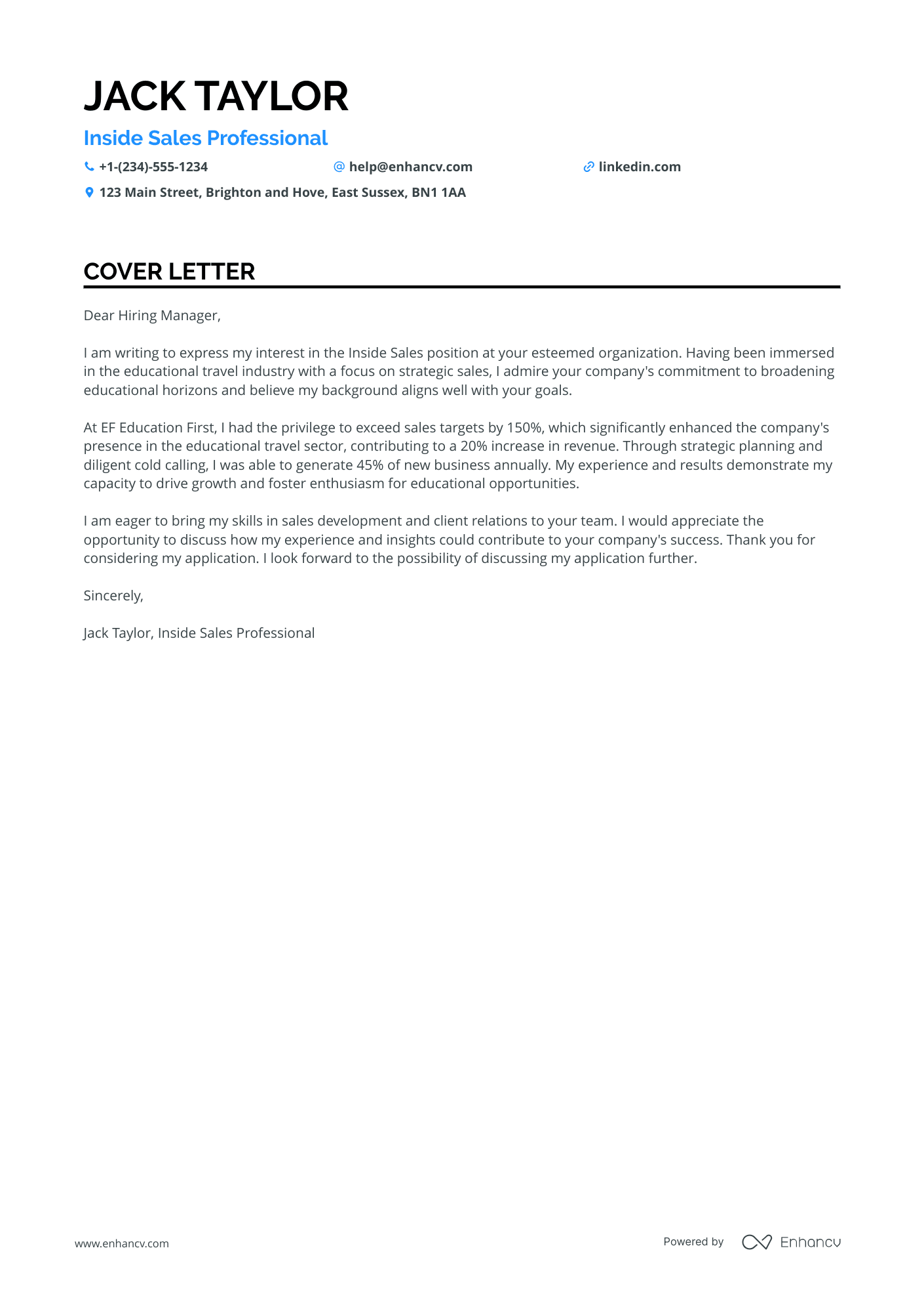 Travel Consultant for Education Sector Resume Example