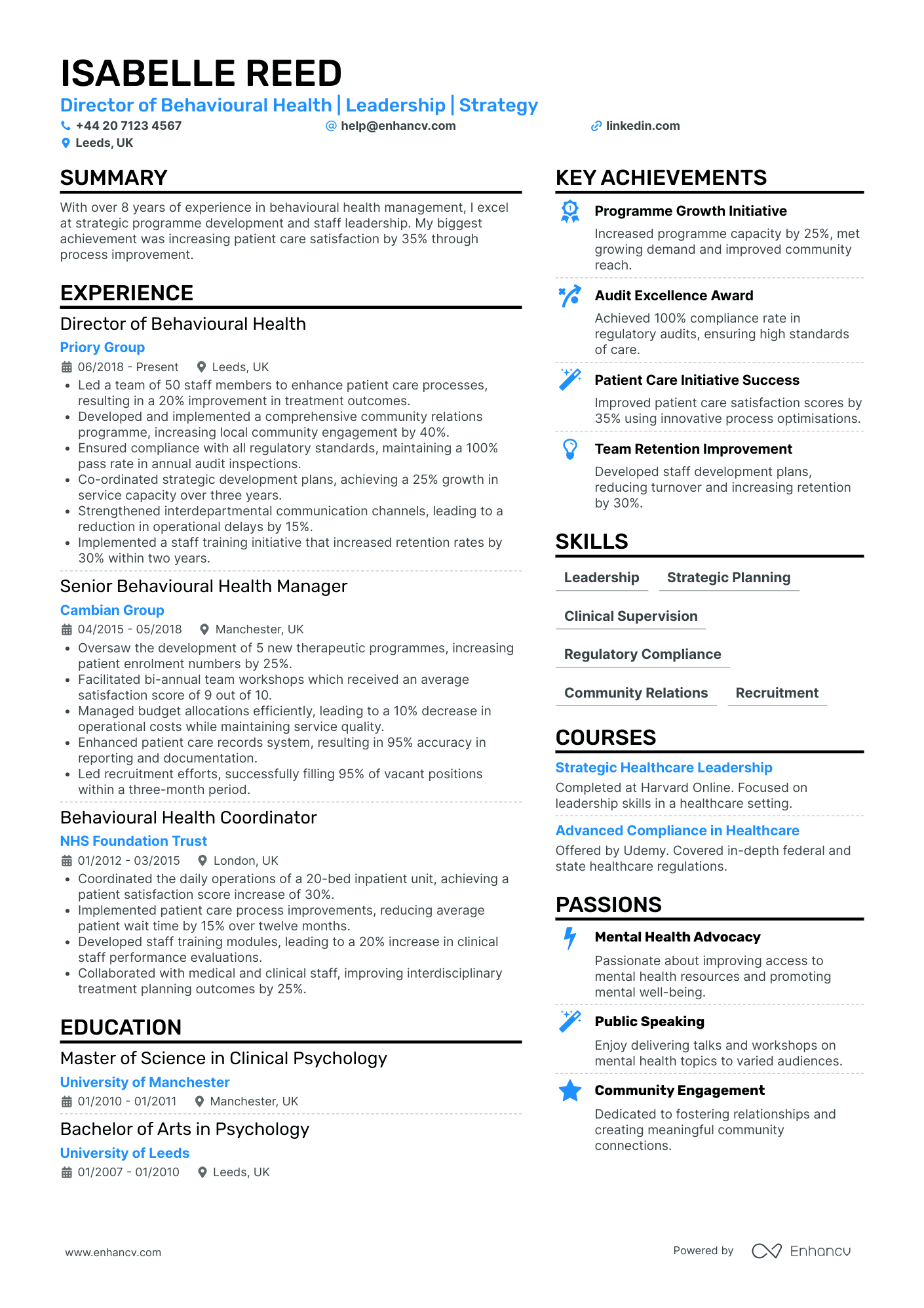 Nurse Director Resume Example